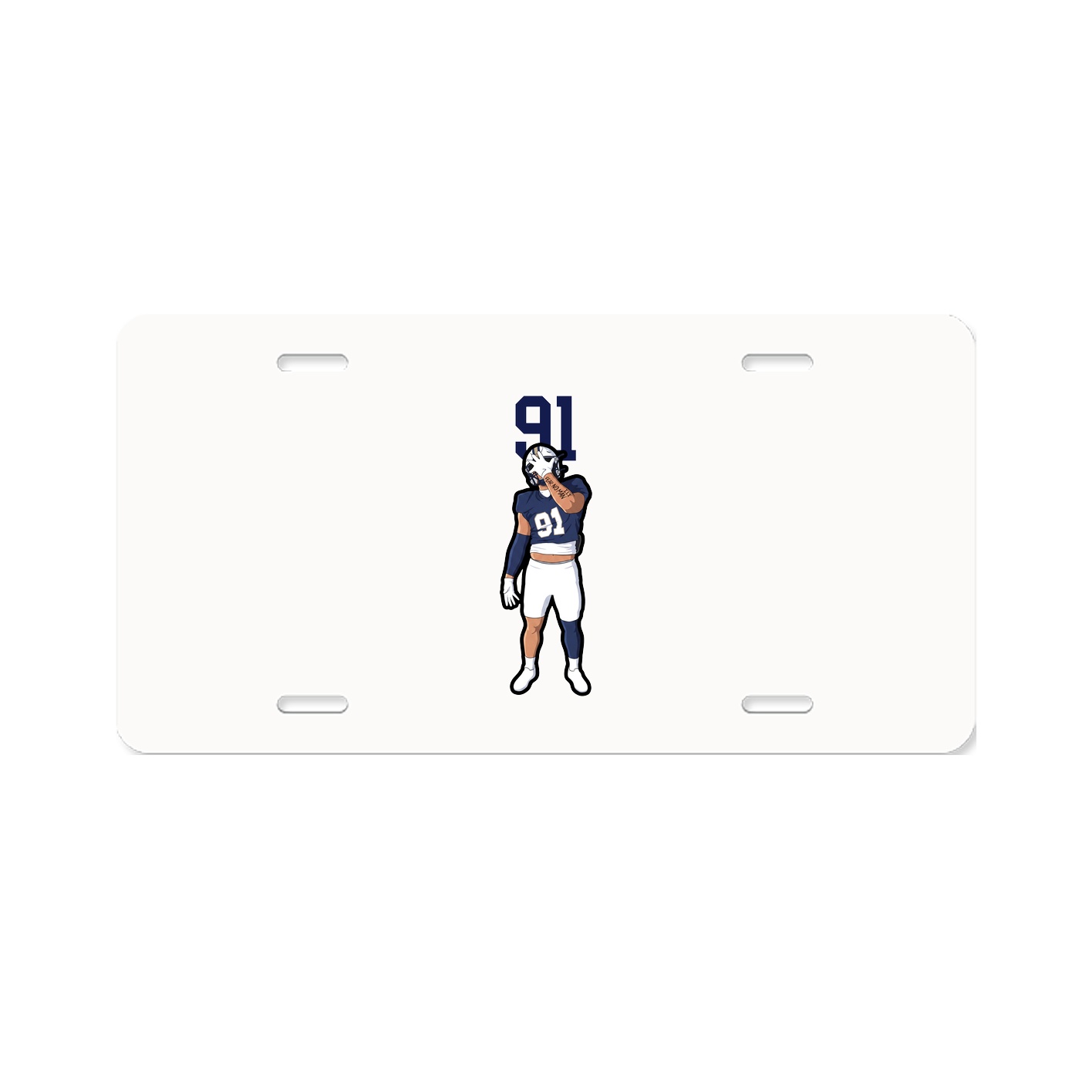 License Plate — Number Top in Classic