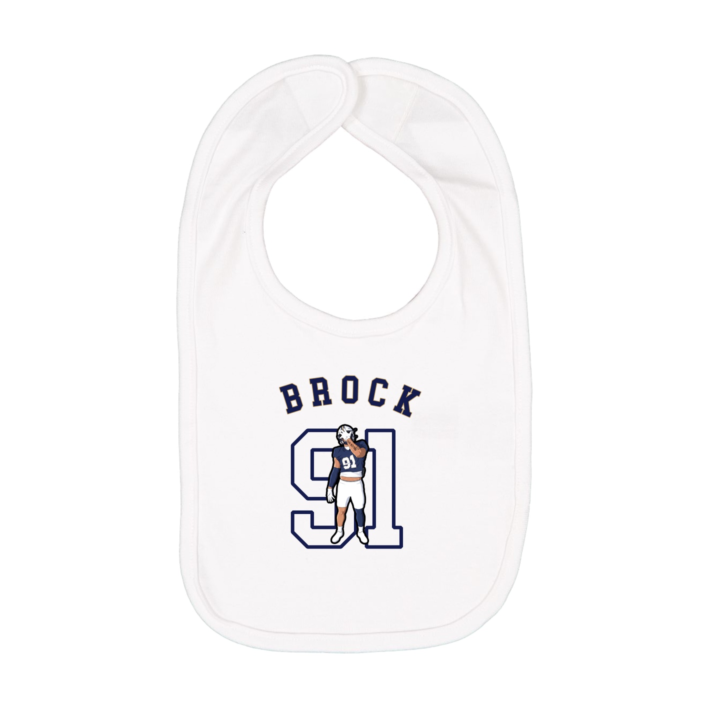 Infant Bib — Shirsey Arch in White