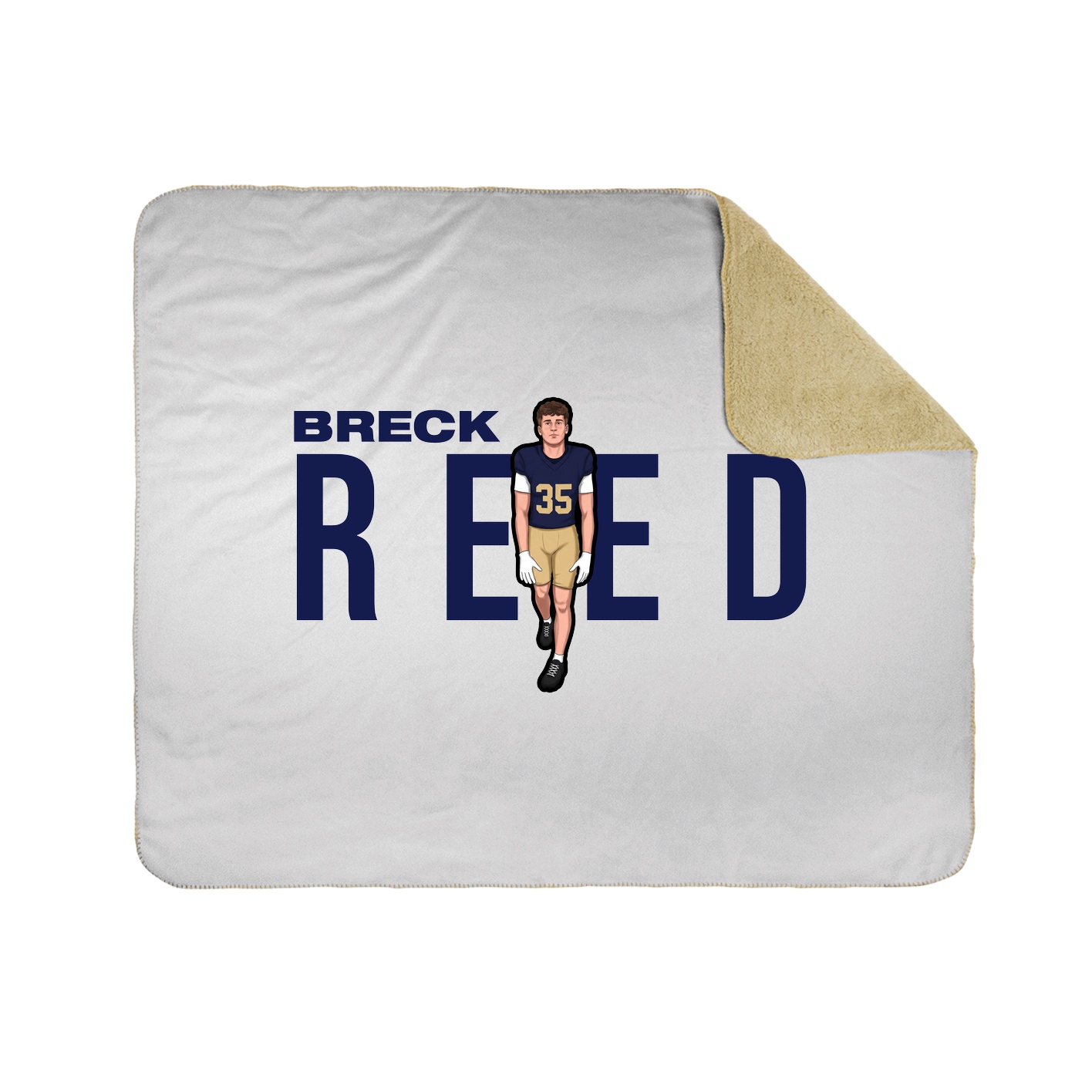 Throw Blanket — Player Name in White