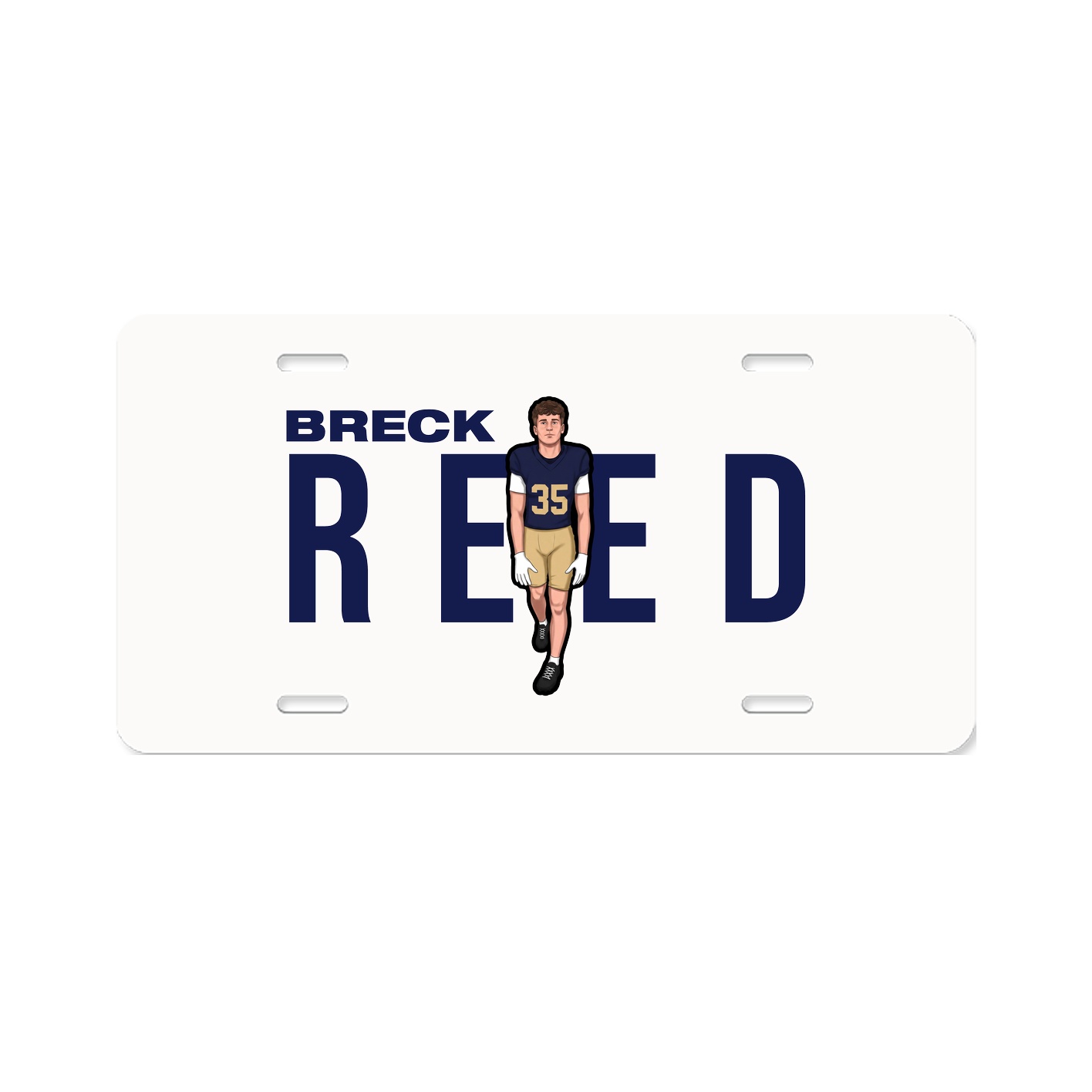 License Plate — Player Name in Classic