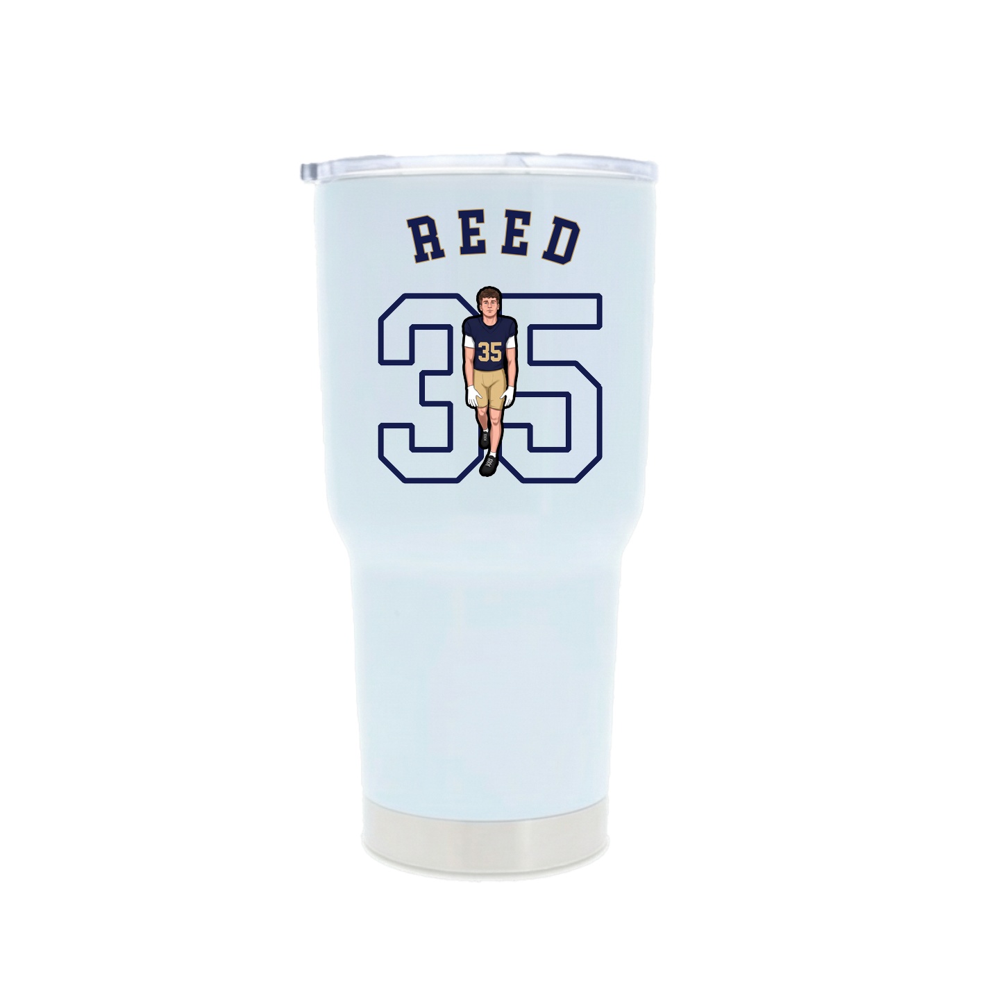 30oz Stainless Steel Tumbler — Shirsey Arch in White