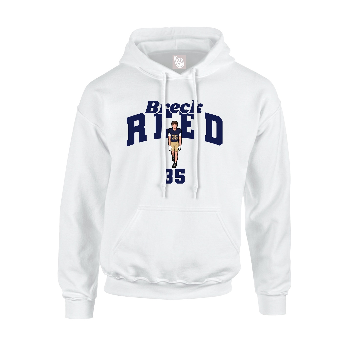 Youth Hoodie — Signature Arch in White