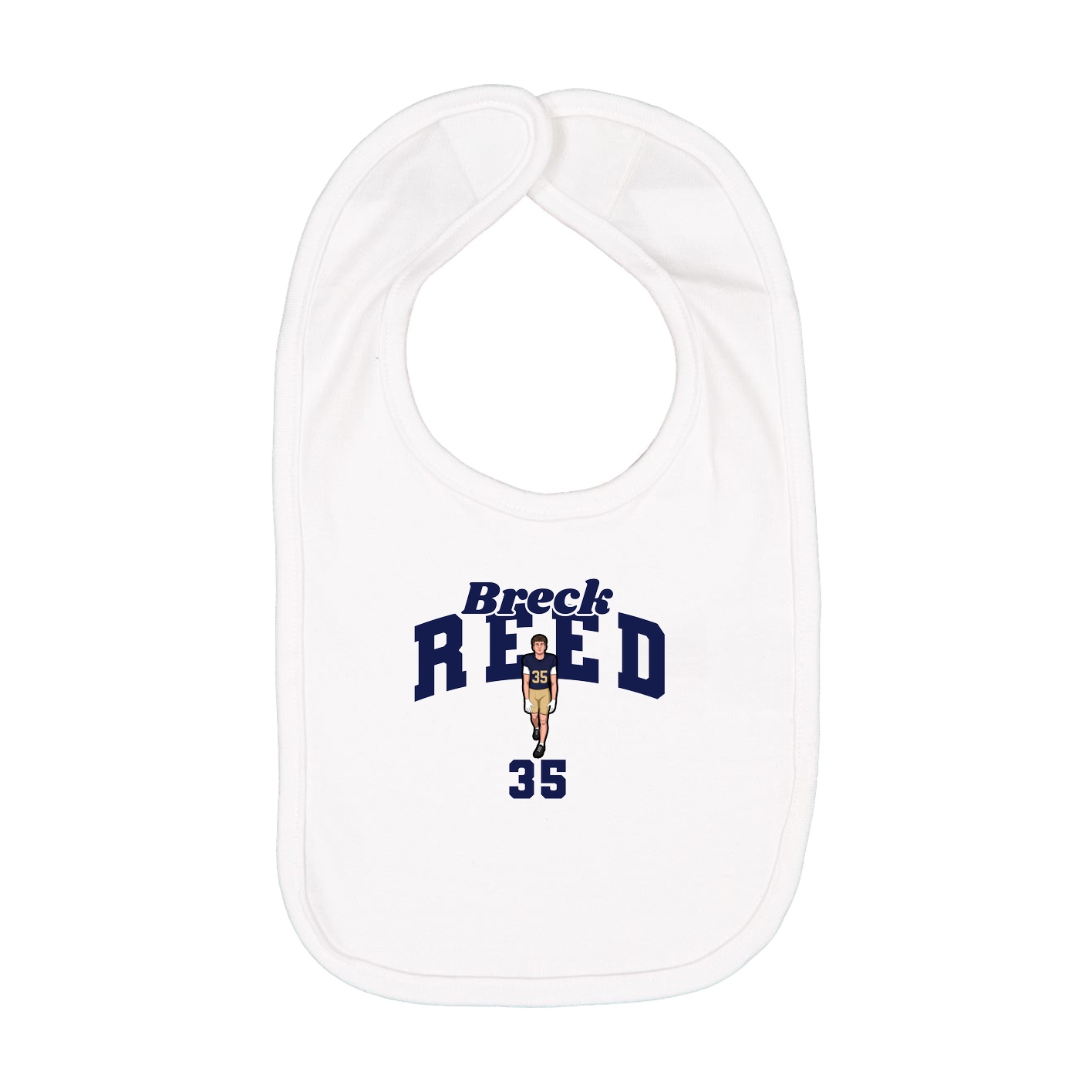Infant Bib — Signature Arch in White