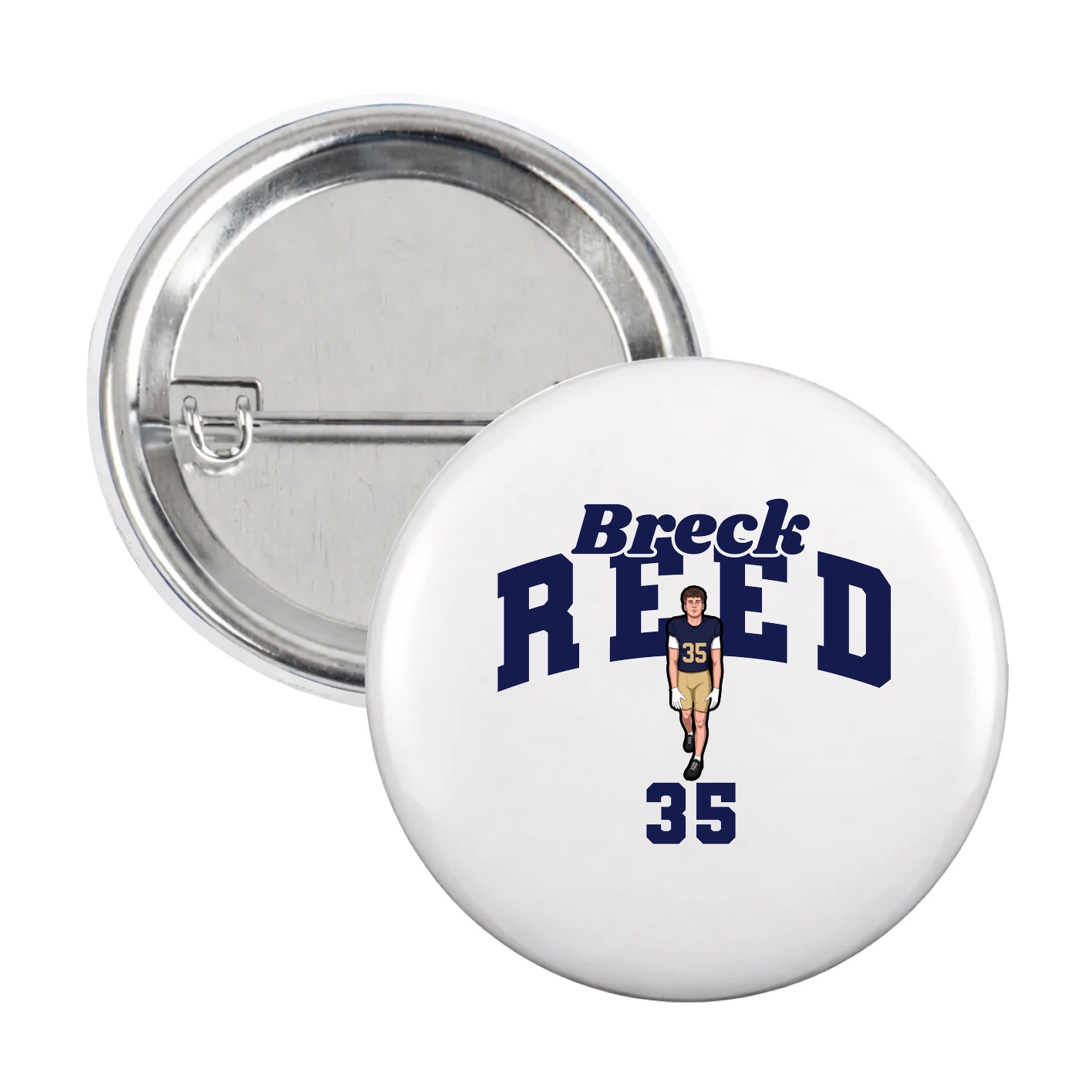 Game Day Button — Signature Arch in White
