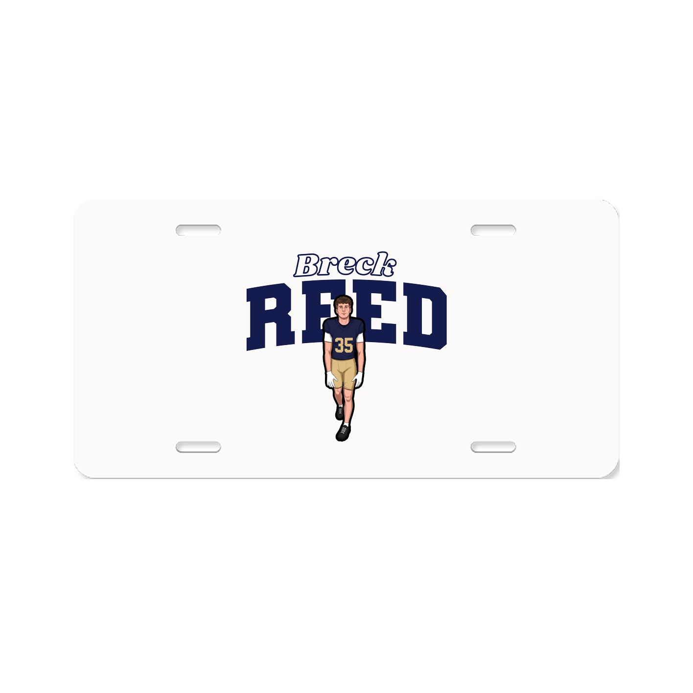 License Plate — Name Arch in Classic