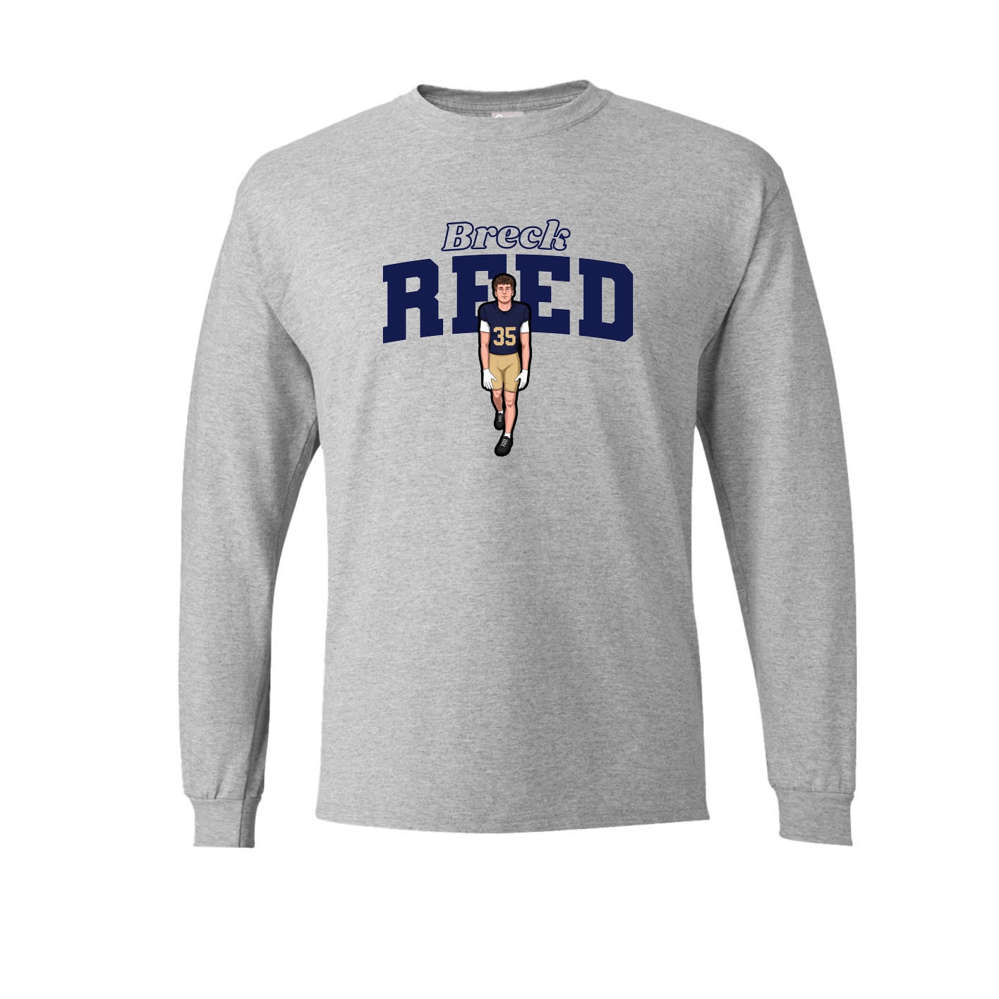 Long Sleeve Tee — Name Arch in Grey