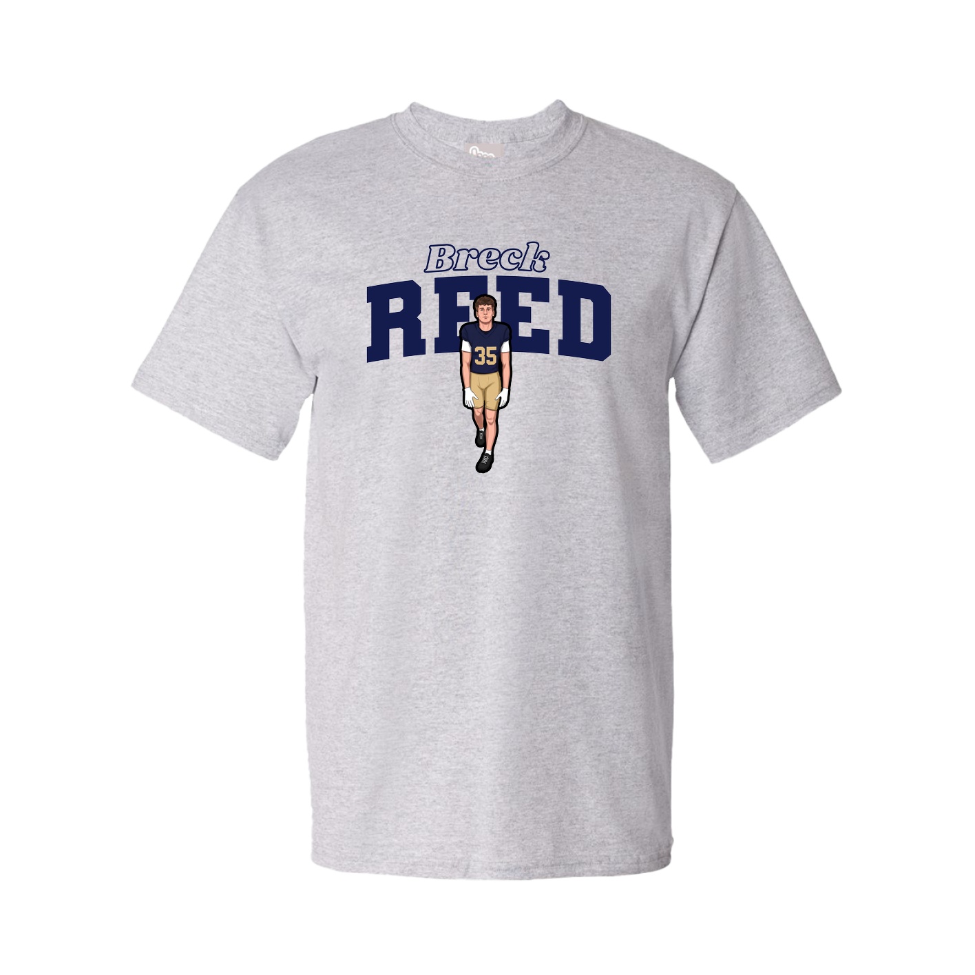 Youth Tee — Name Arch in Grey