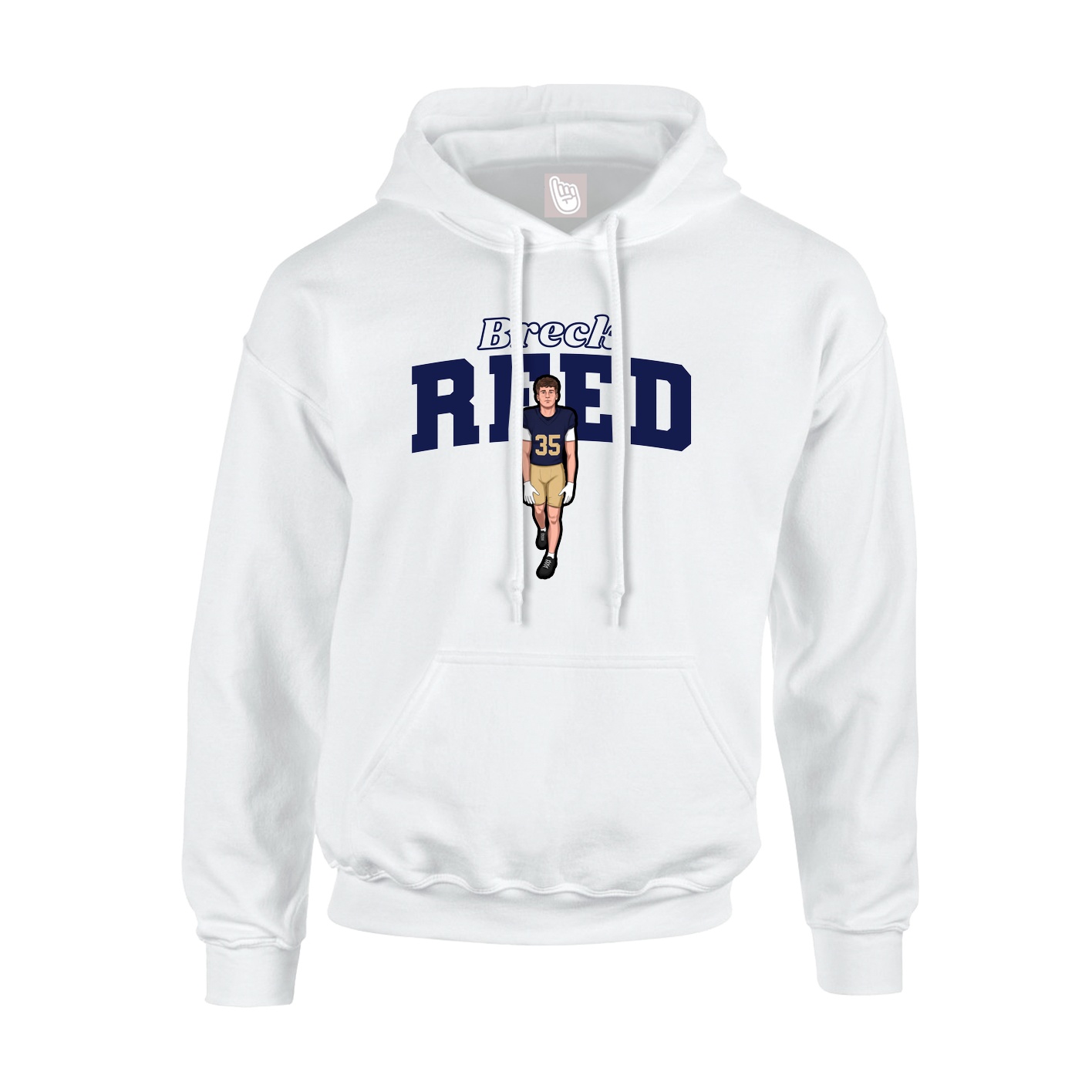 Hoodie — Name Arch in White