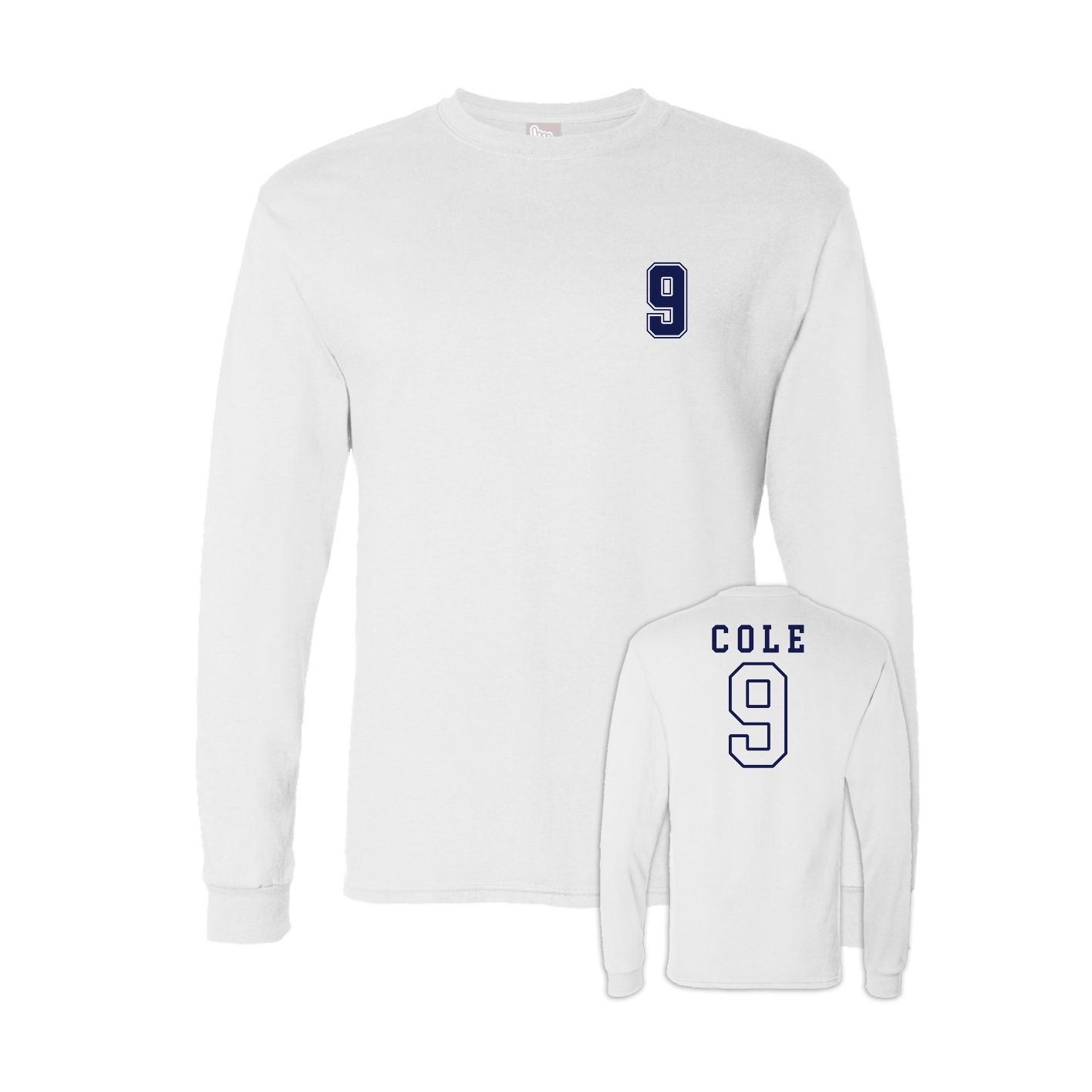Long Sleeve Tee — Chest Back in White