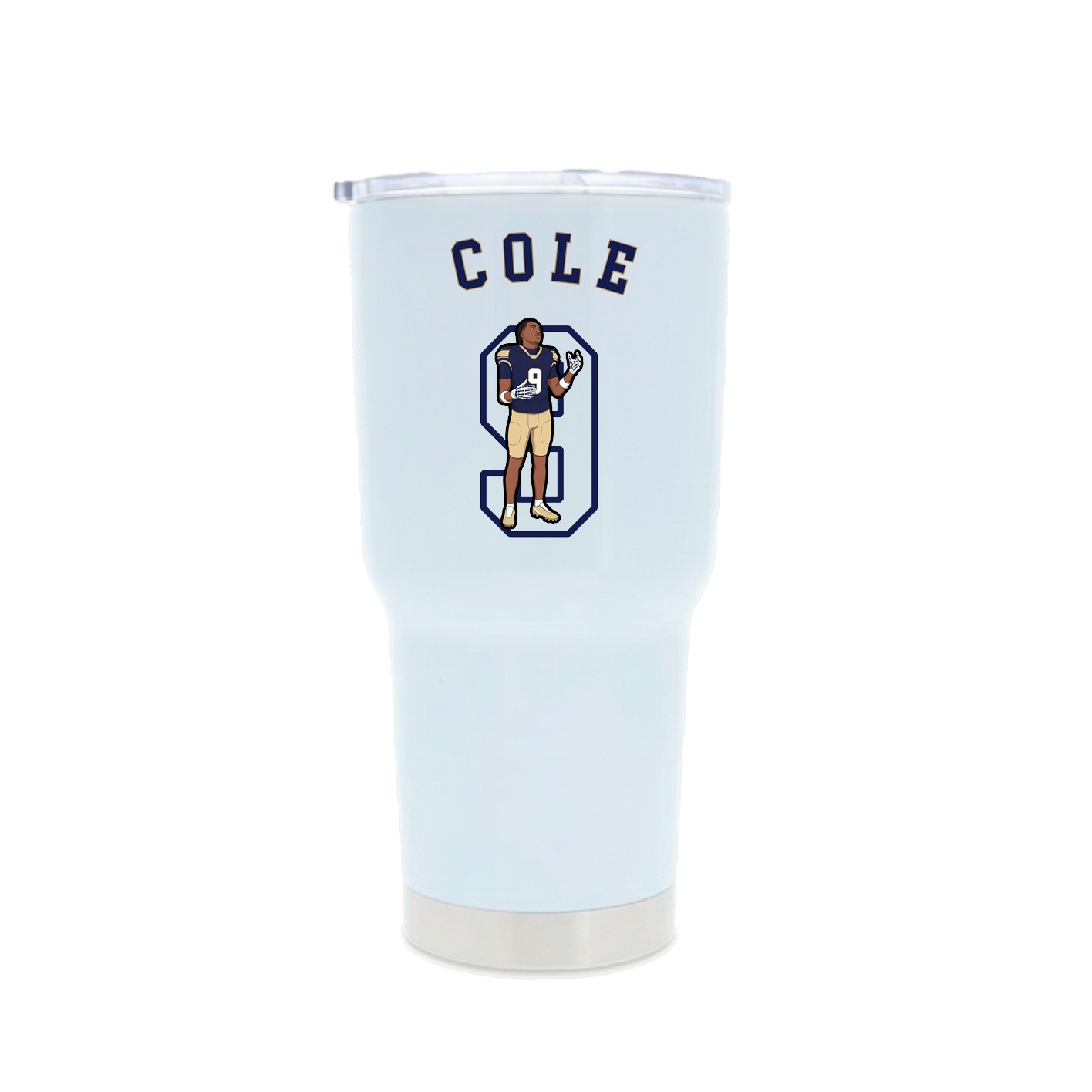 30oz Stainless Steel Tumbler — Shirsey Arch in White