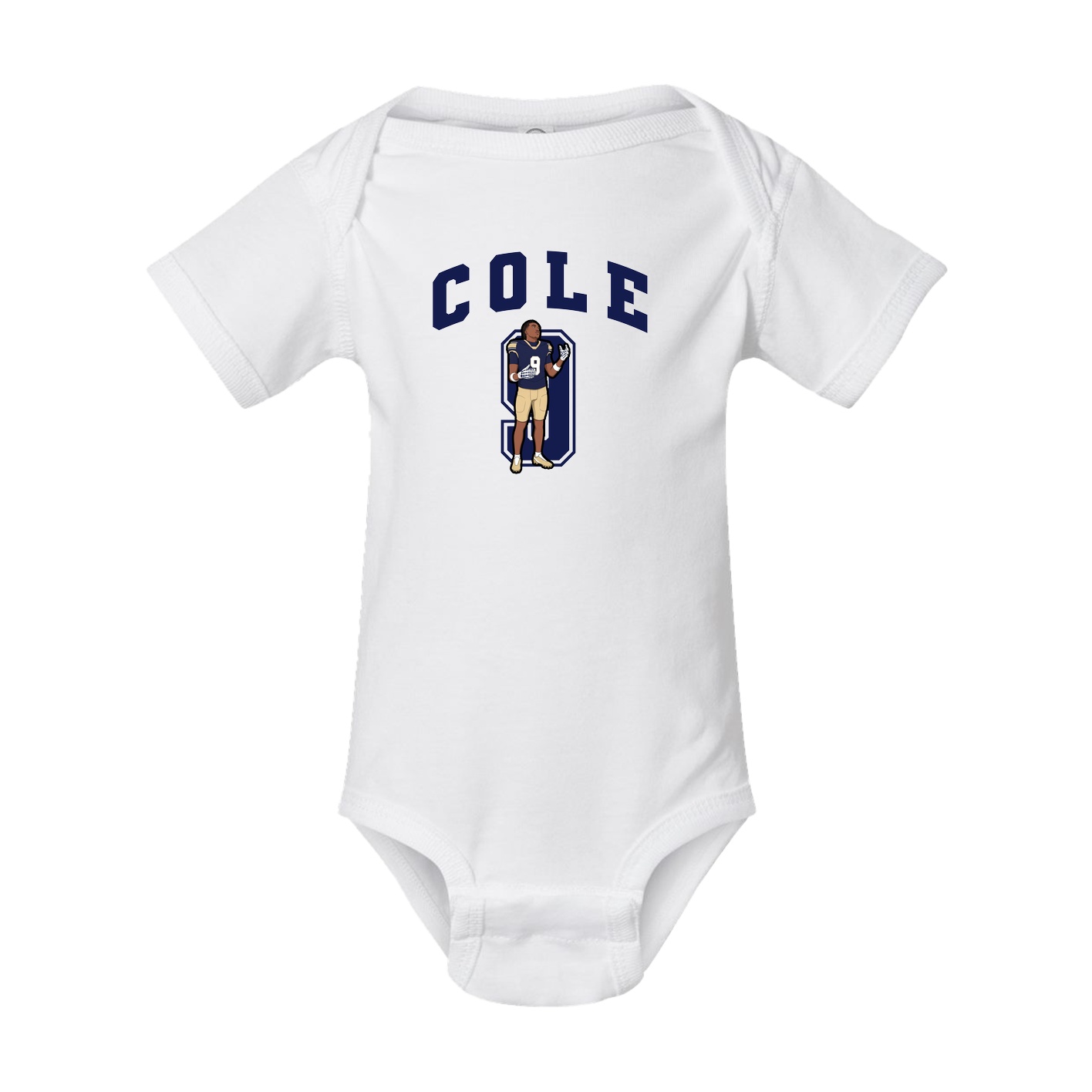 Baby Onesie — Number in White