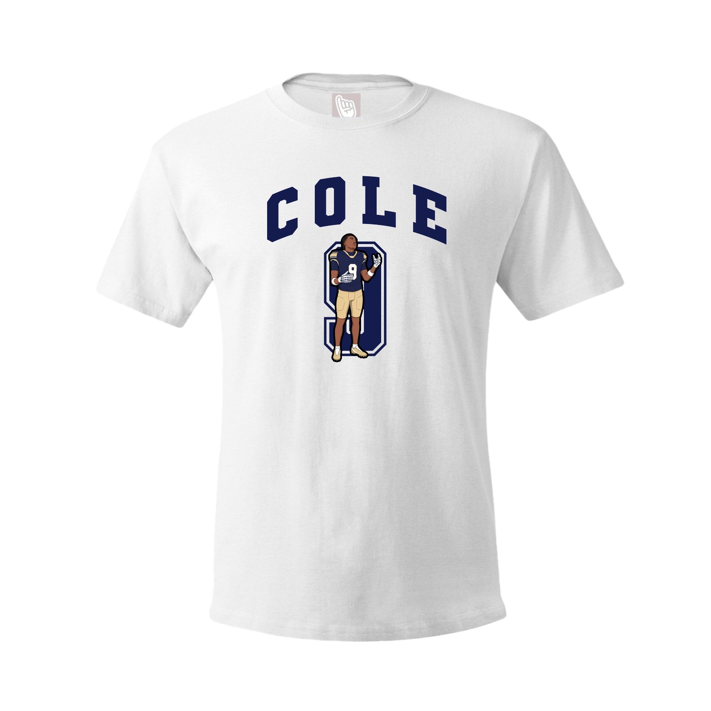 Youth Tee — Number in White