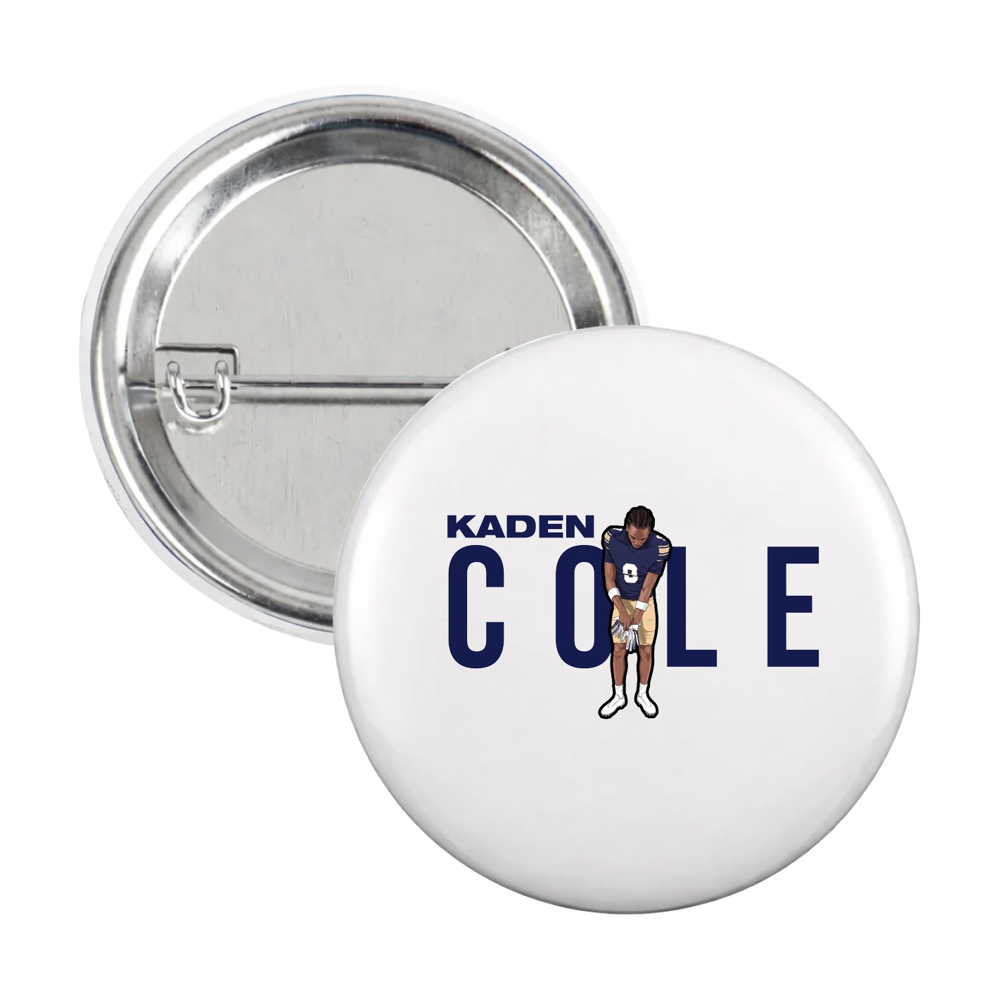Game Day Button — Player Name in White