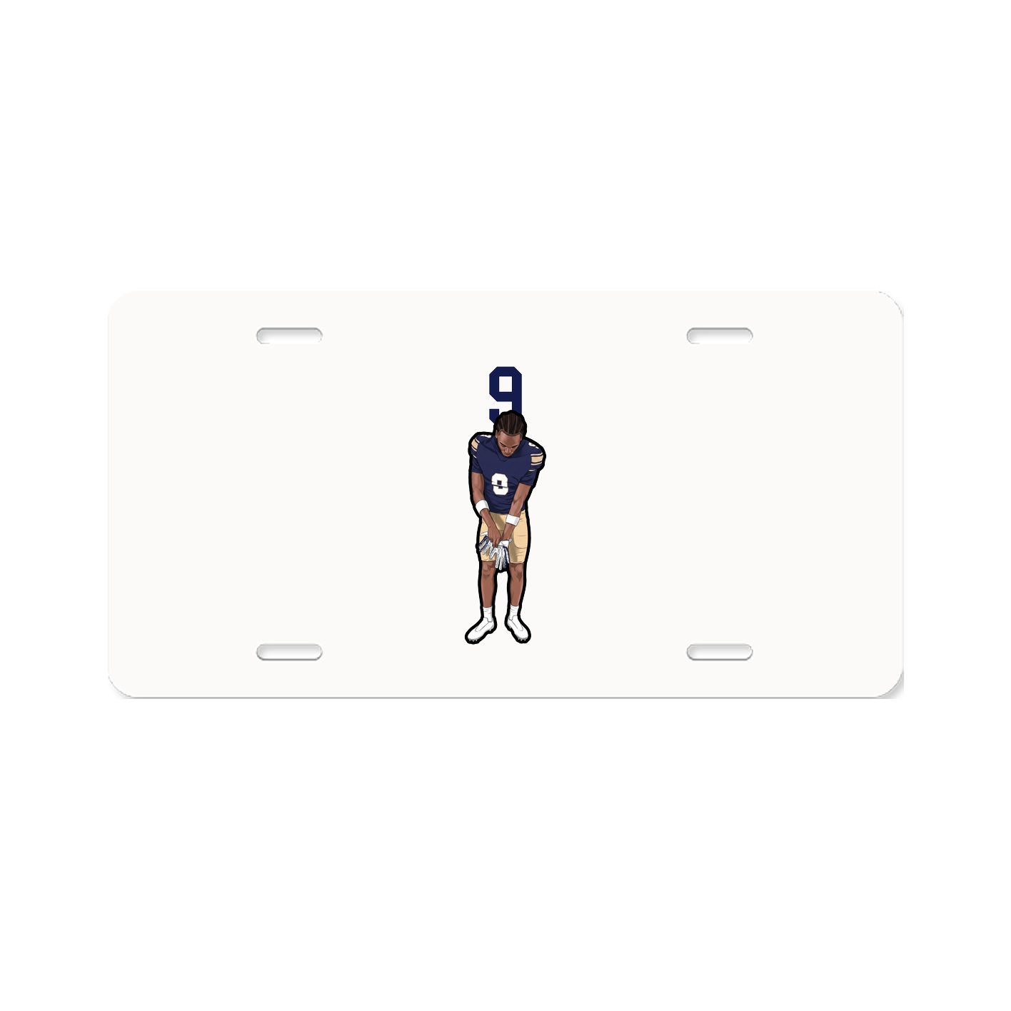 License Plate — Number Top in Classic