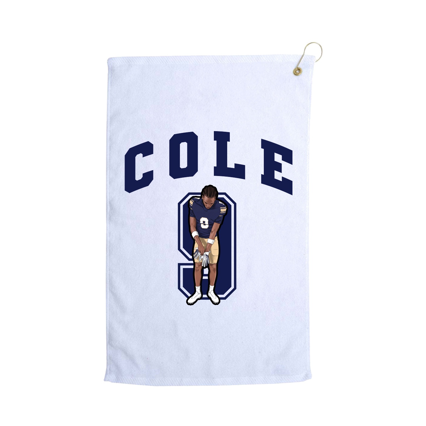 Golf Towel — Number in White