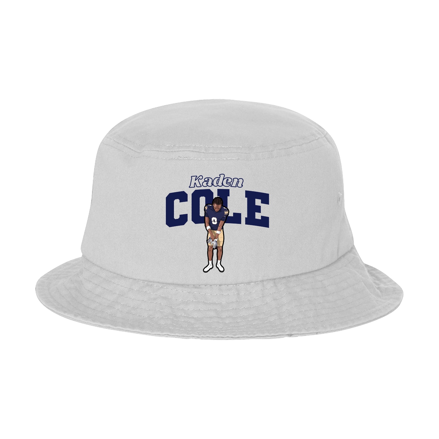Bucket Cap — Name Arch in White