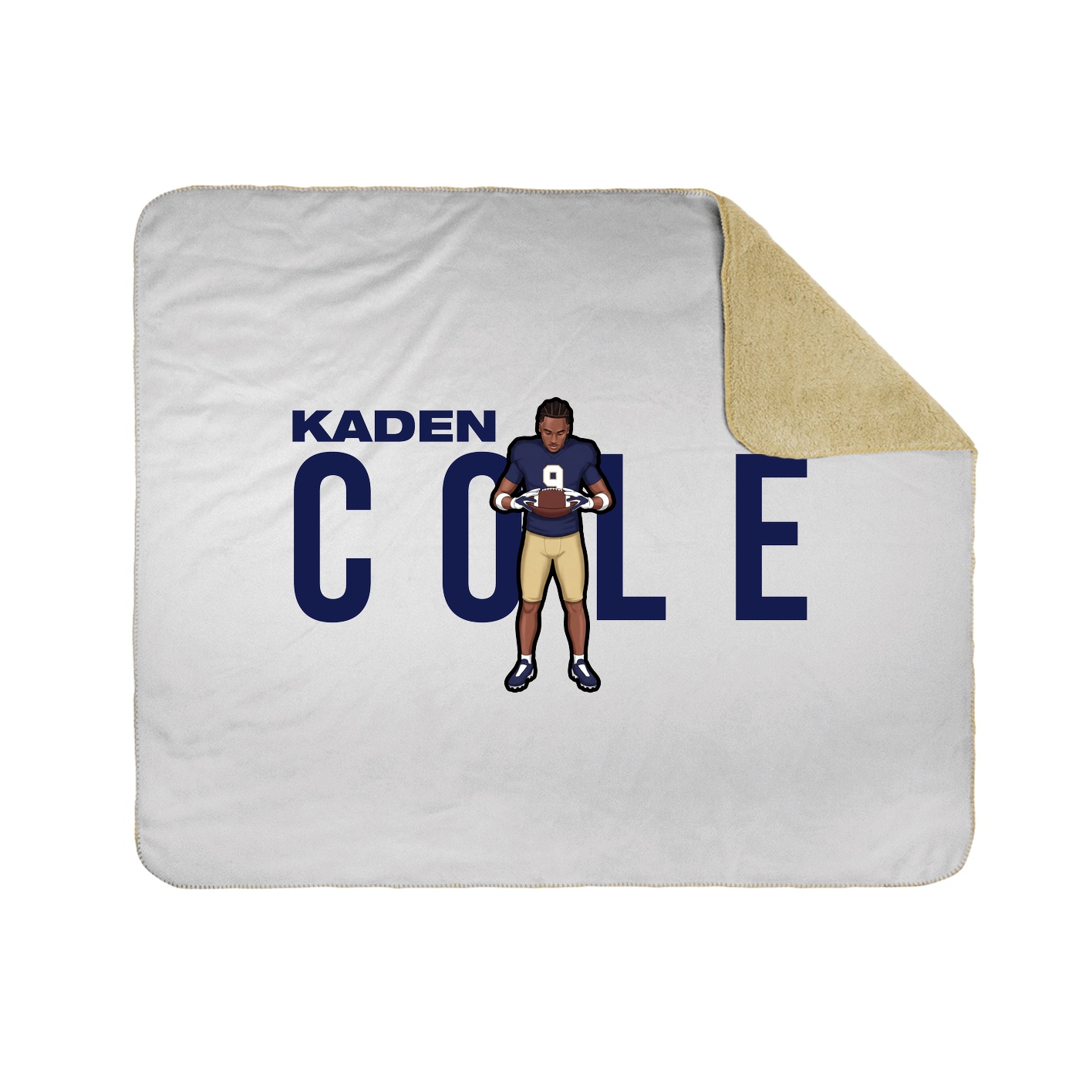 Throw Blanket — Player Name in White