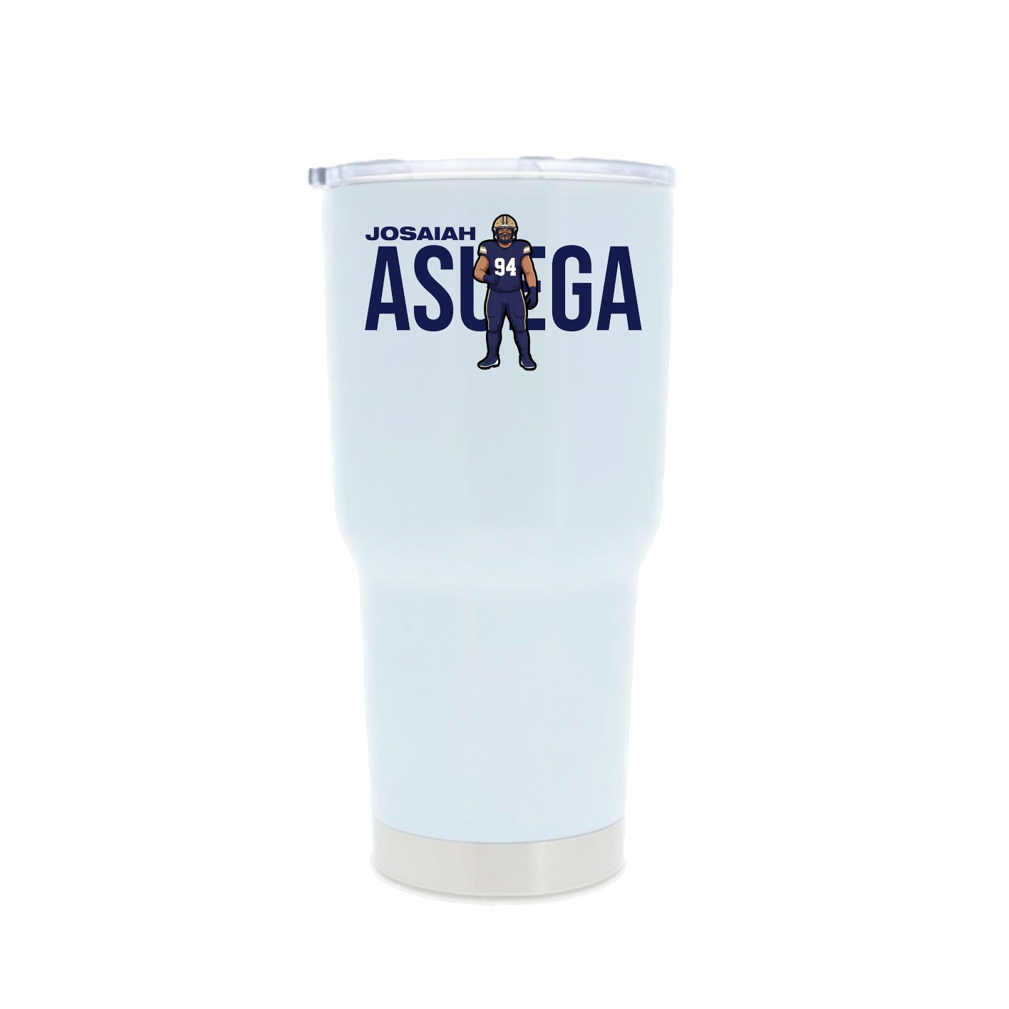 30oz Stainless Steel Tumbler — Player Name in White