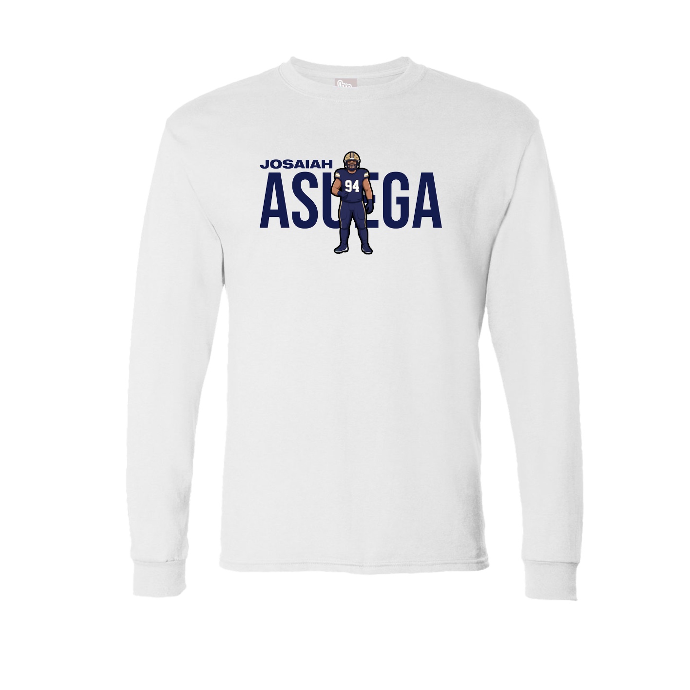 Long Sleeve Tee — Player Name in White