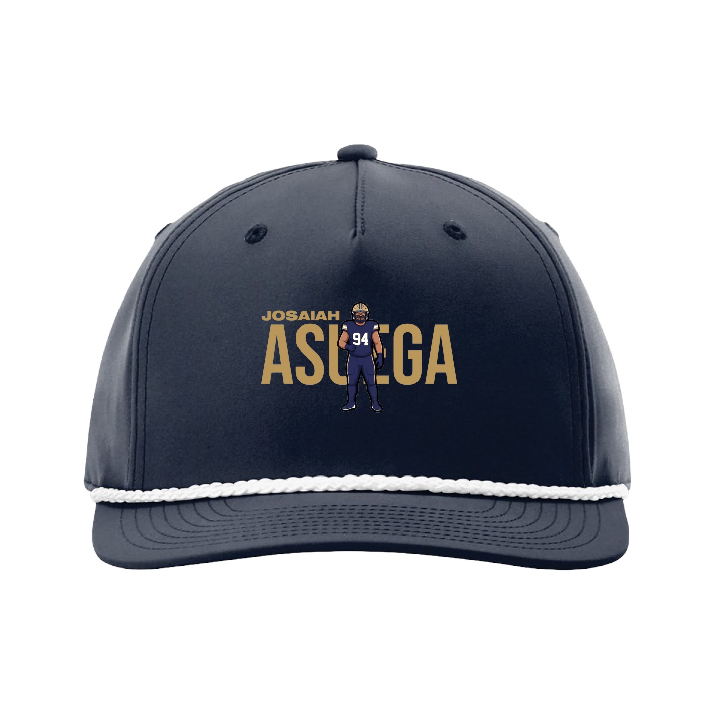Five-Panel Classic Rope Cap — Player Name in Navy