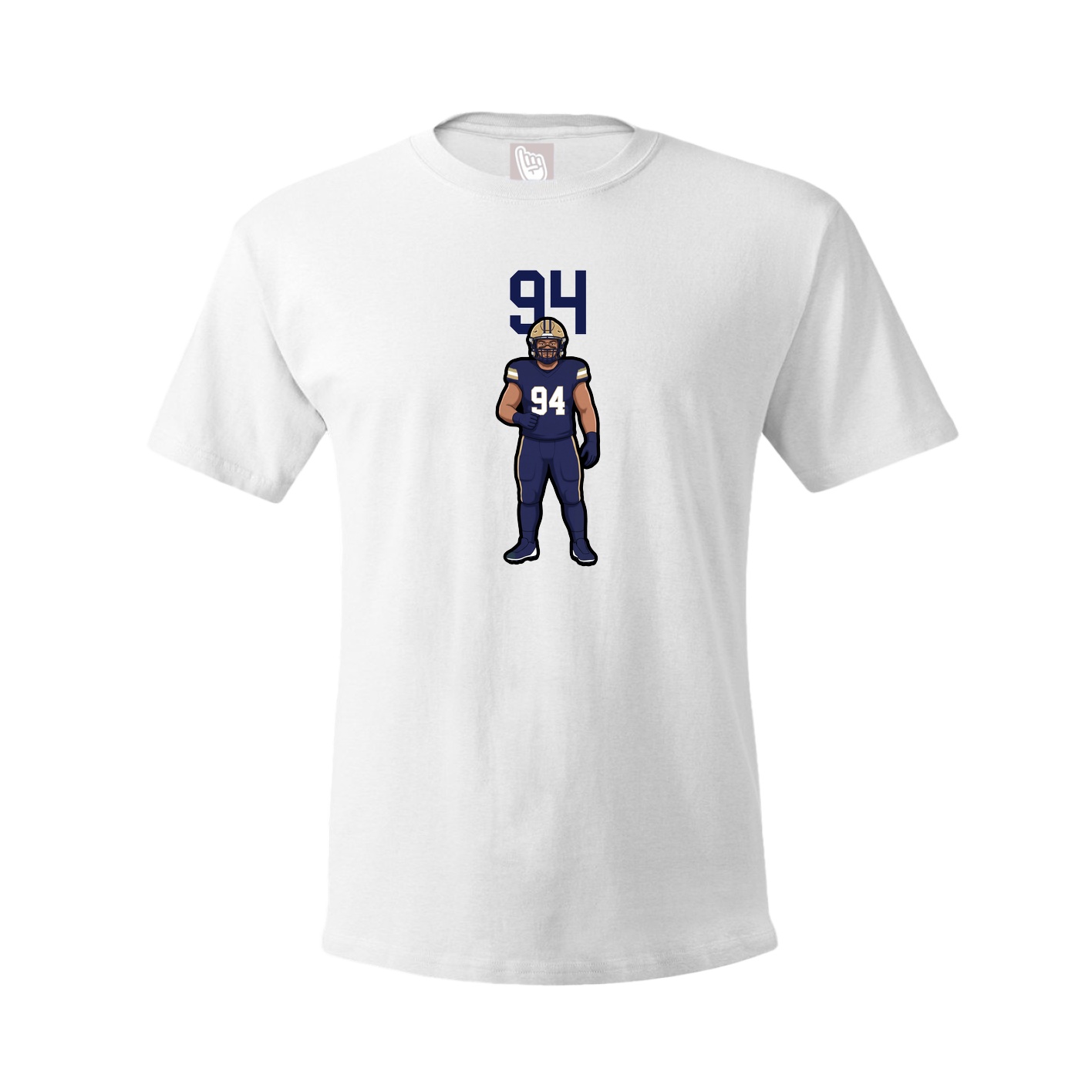 Youth Tee — Number Top in White