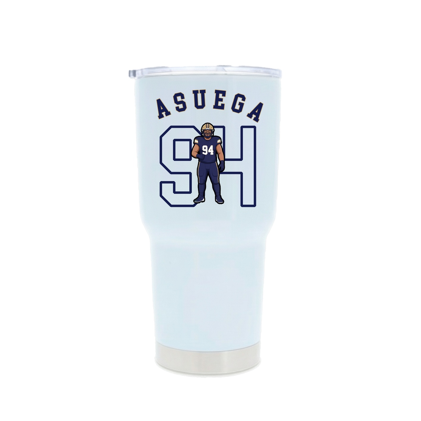 30oz Stainless Steel Tumbler — Shirsey Arch in White