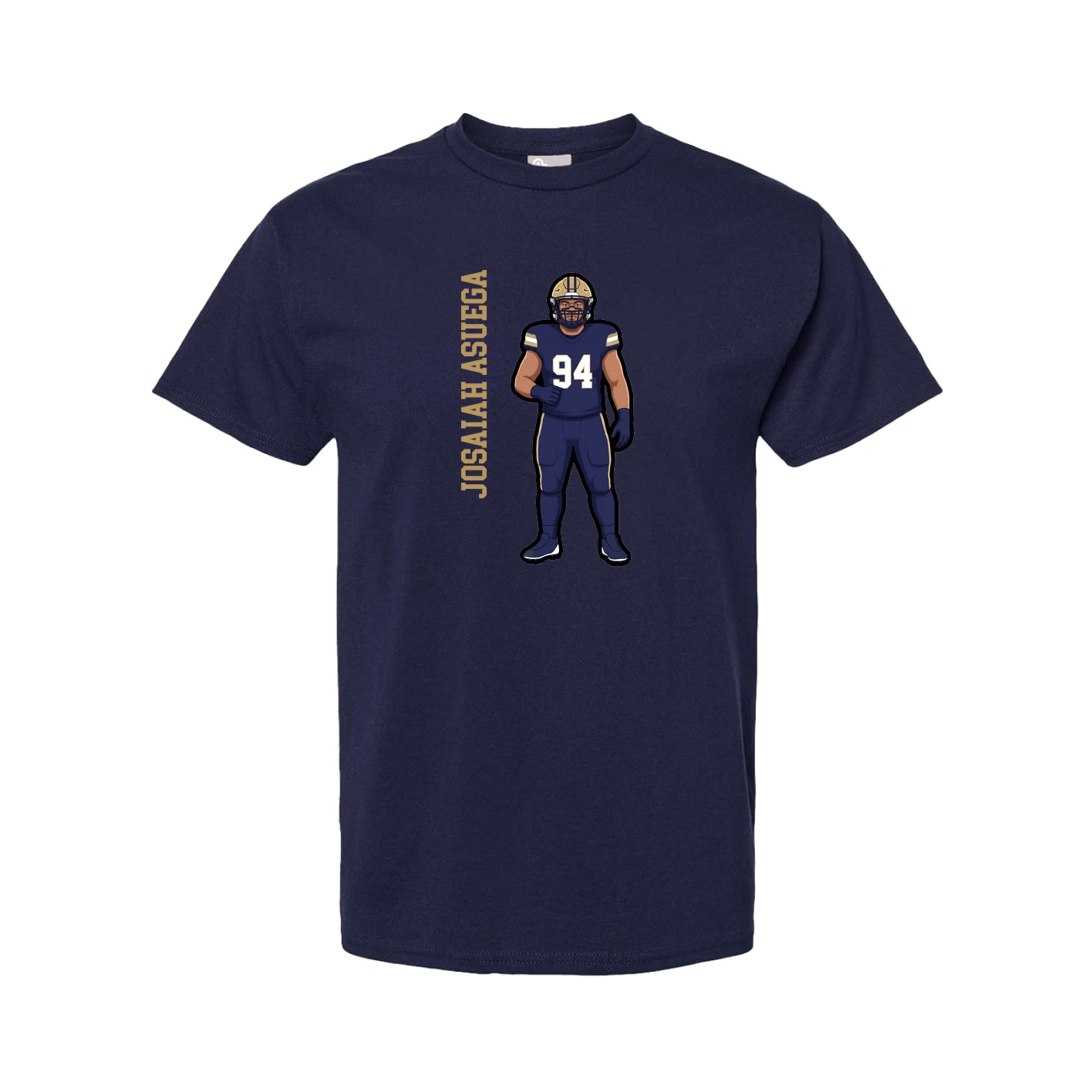 Youth Tee — Name Vertical in Navy