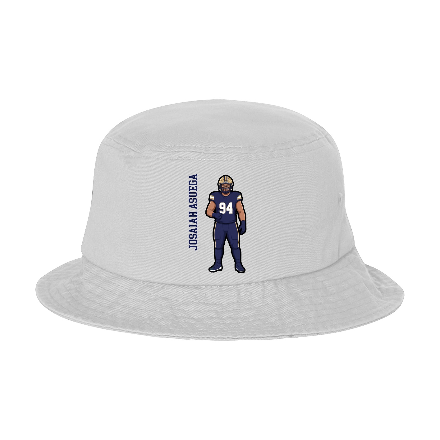 Bucket Cap — Name Vertical in White