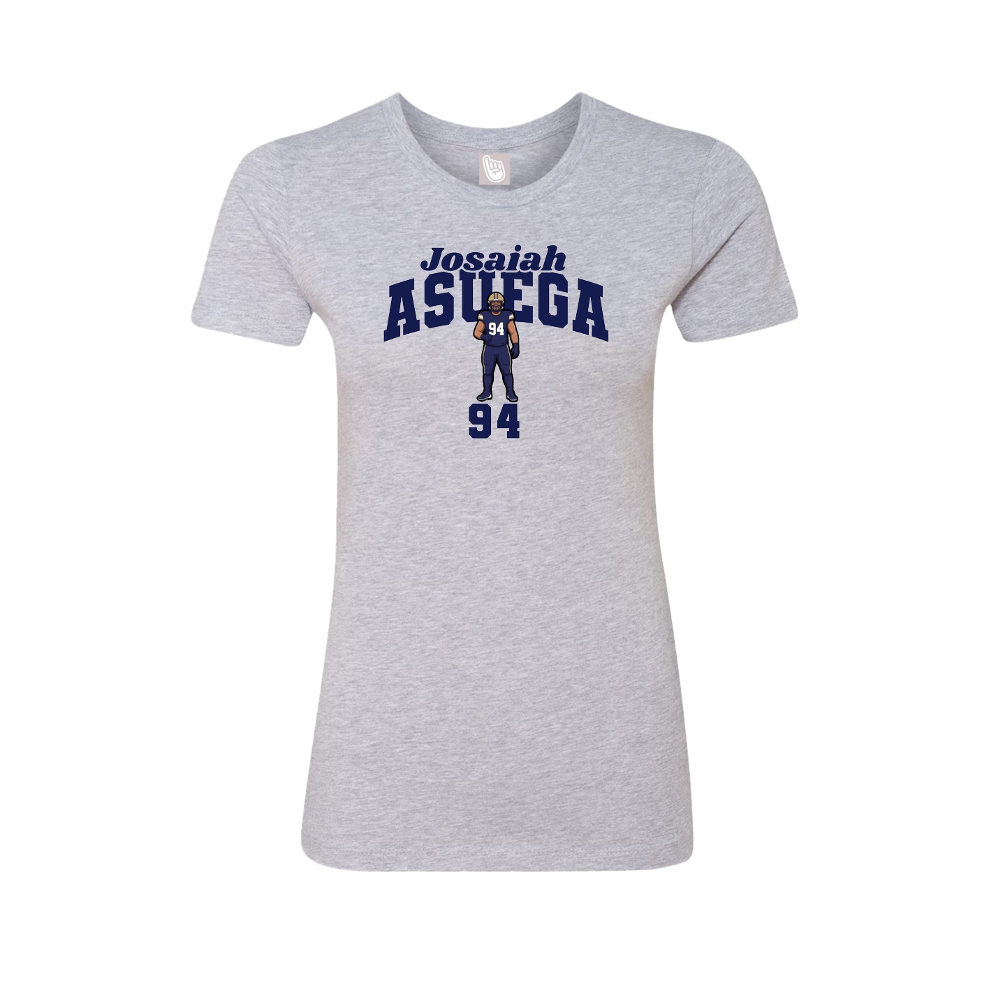 Fitted Women's Tee — Signature Arch in Grey