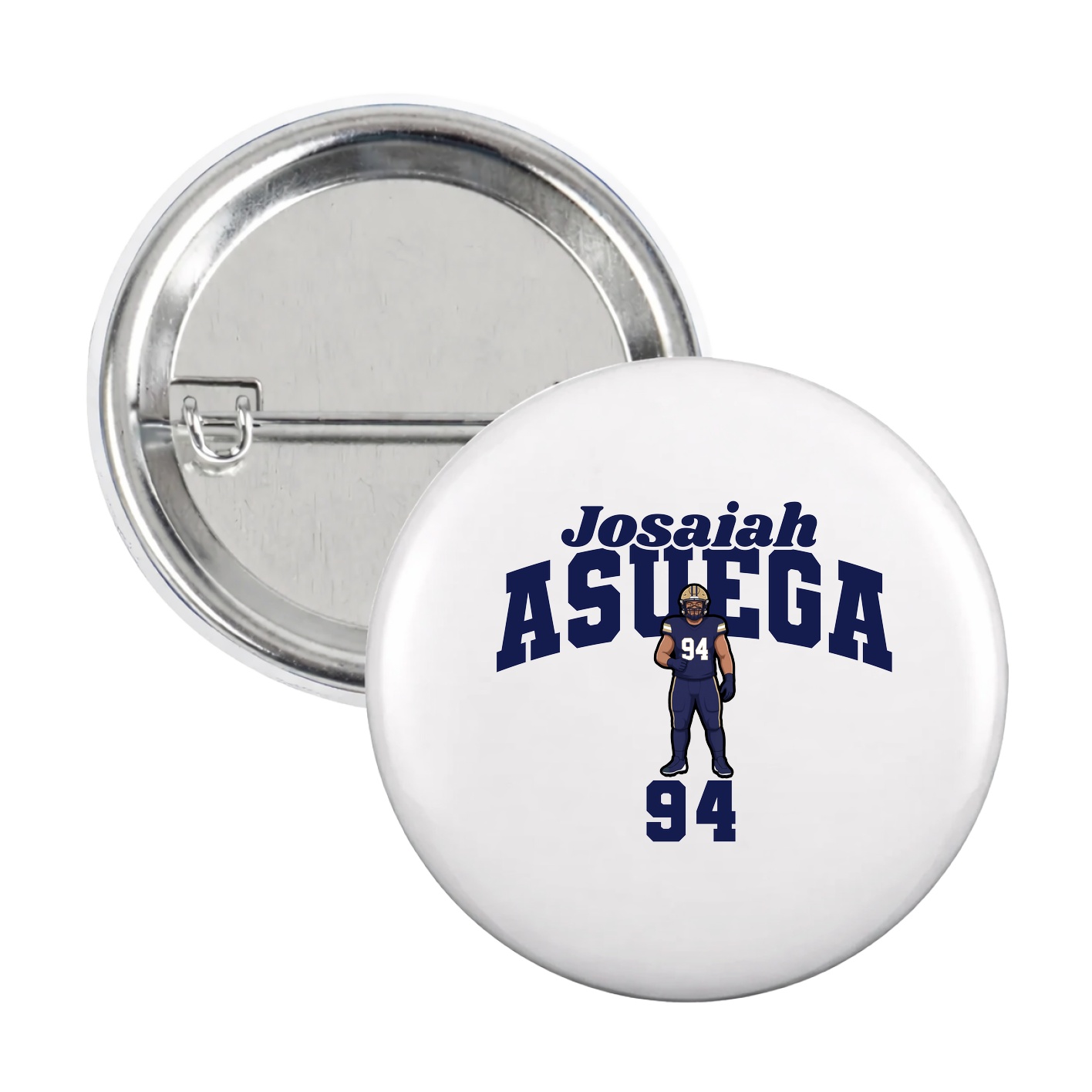 Game Day Button — Signature Arch in White