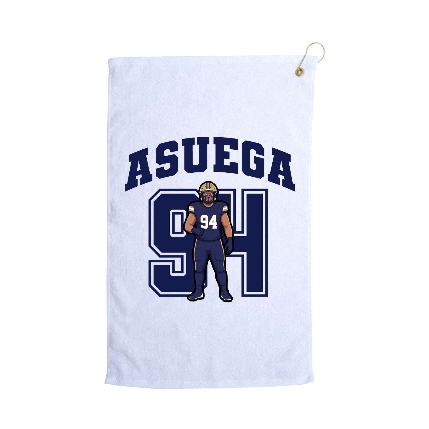 Golf Towel — Number in White
