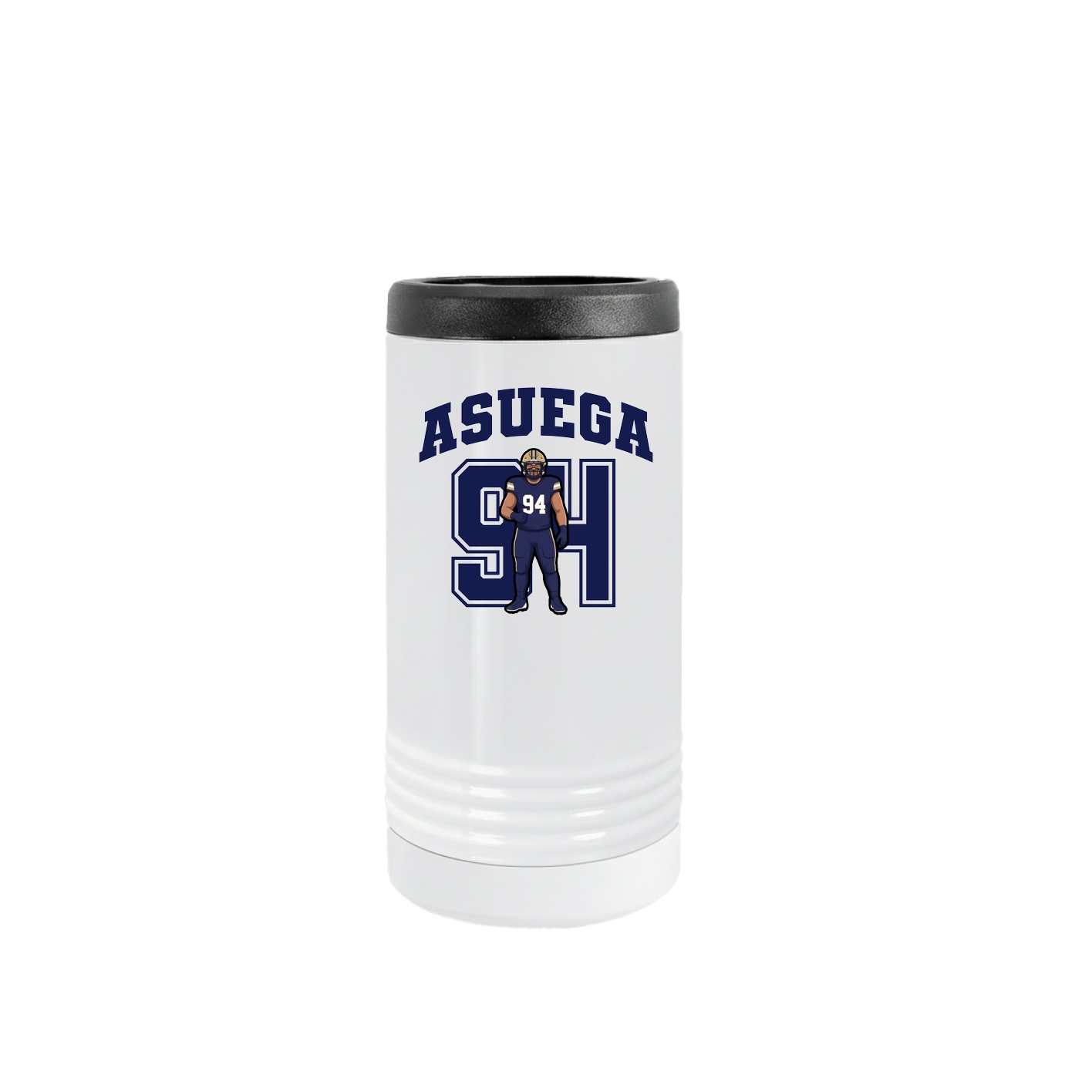 Slim Beverage Holder — Number in White