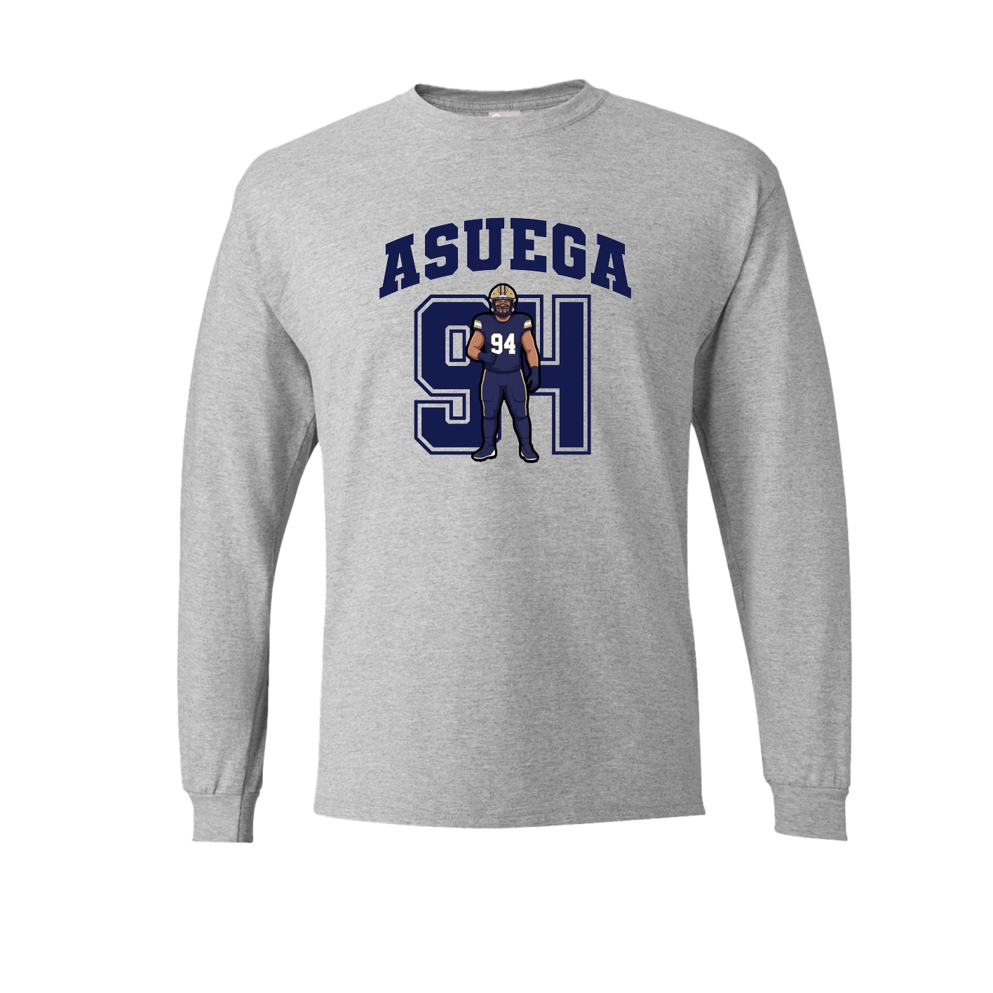 Long Sleeve Tee — Number in Grey