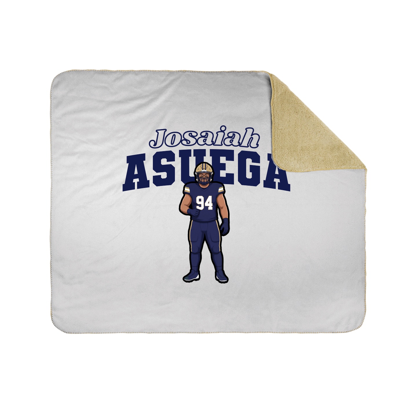 Throw Blanket — Name Arch in White