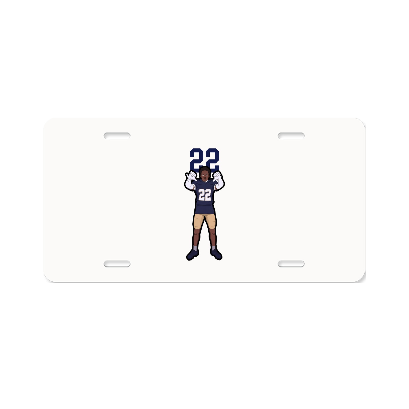 License Plate — Number Top in Classic