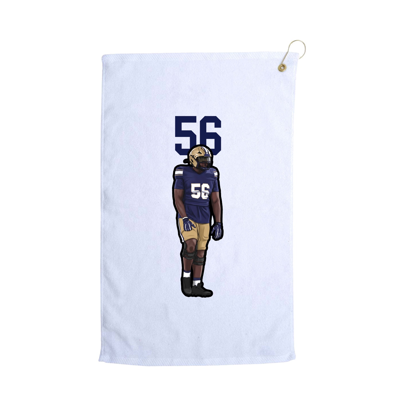 Golf Towel — Number Top in White