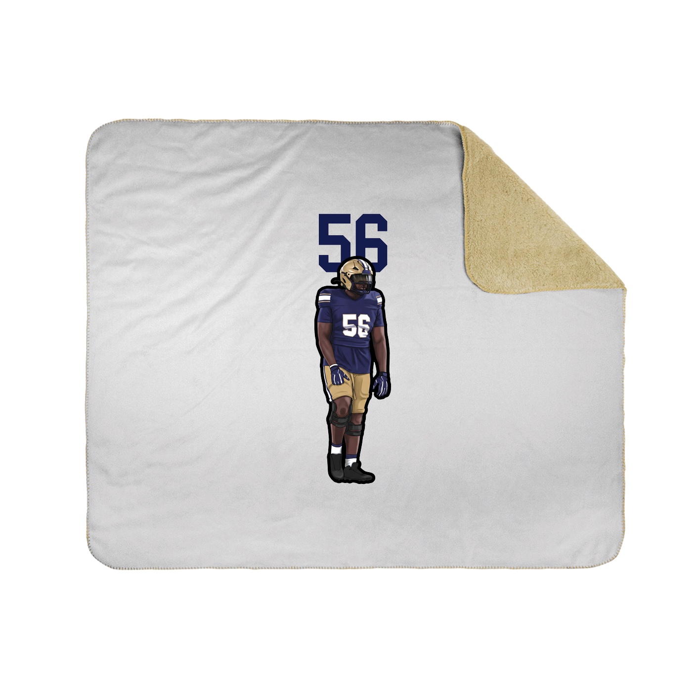 Throw Blanket — Number Top in White