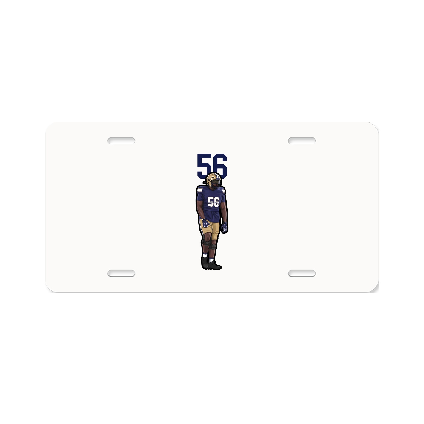 License Plate — Number Top in Classic