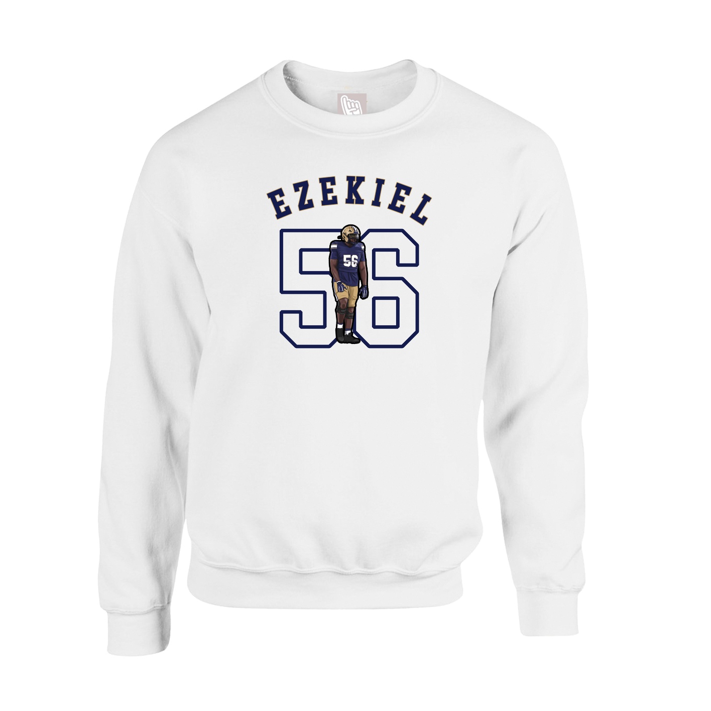 Fleece Crew — Shirsey Arch in White