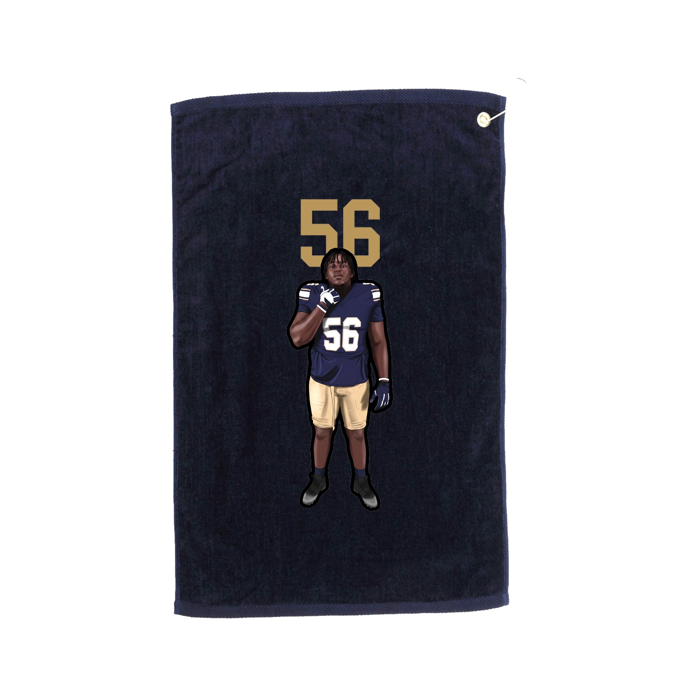 Golf Towel — Number Top in Navy