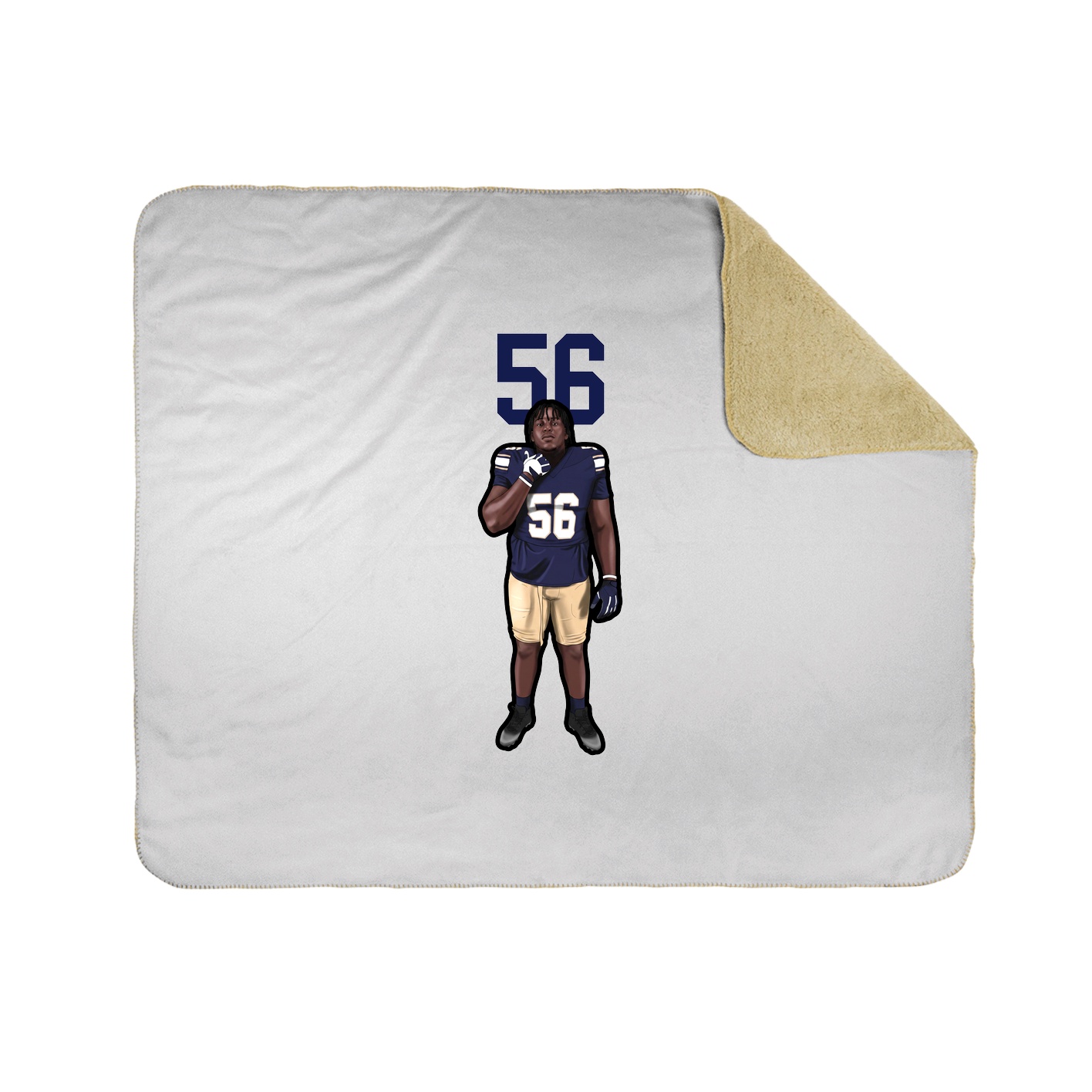 Throw Blanket — Number Top in White