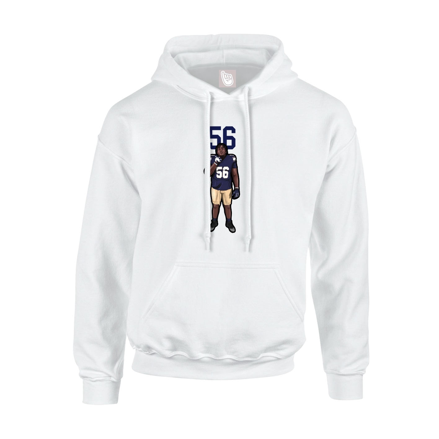 Hoodie — Number Top in White