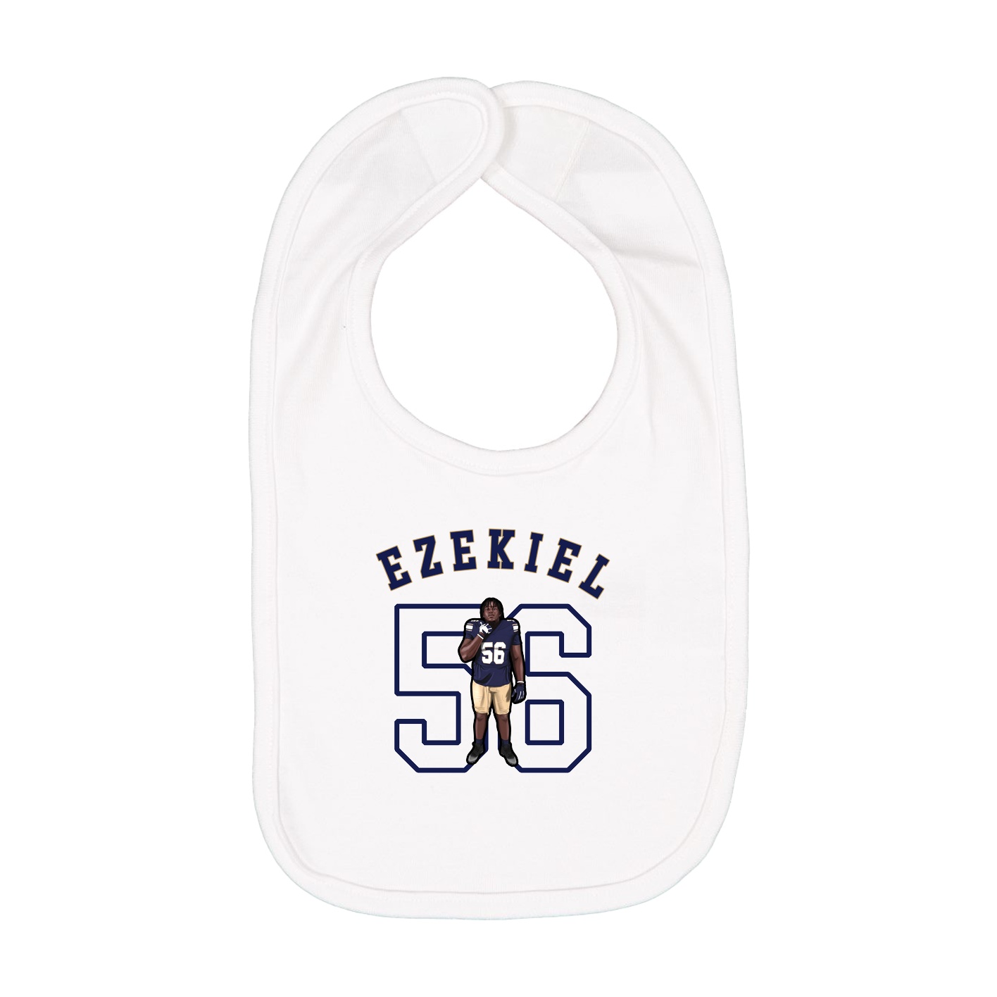 Infant Bib — Shirsey Arch in White
