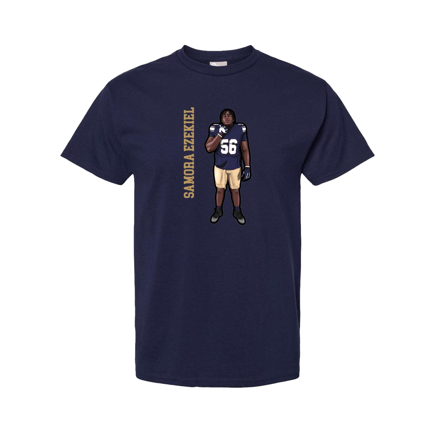 Youth Tee — Name Vertical in Navy