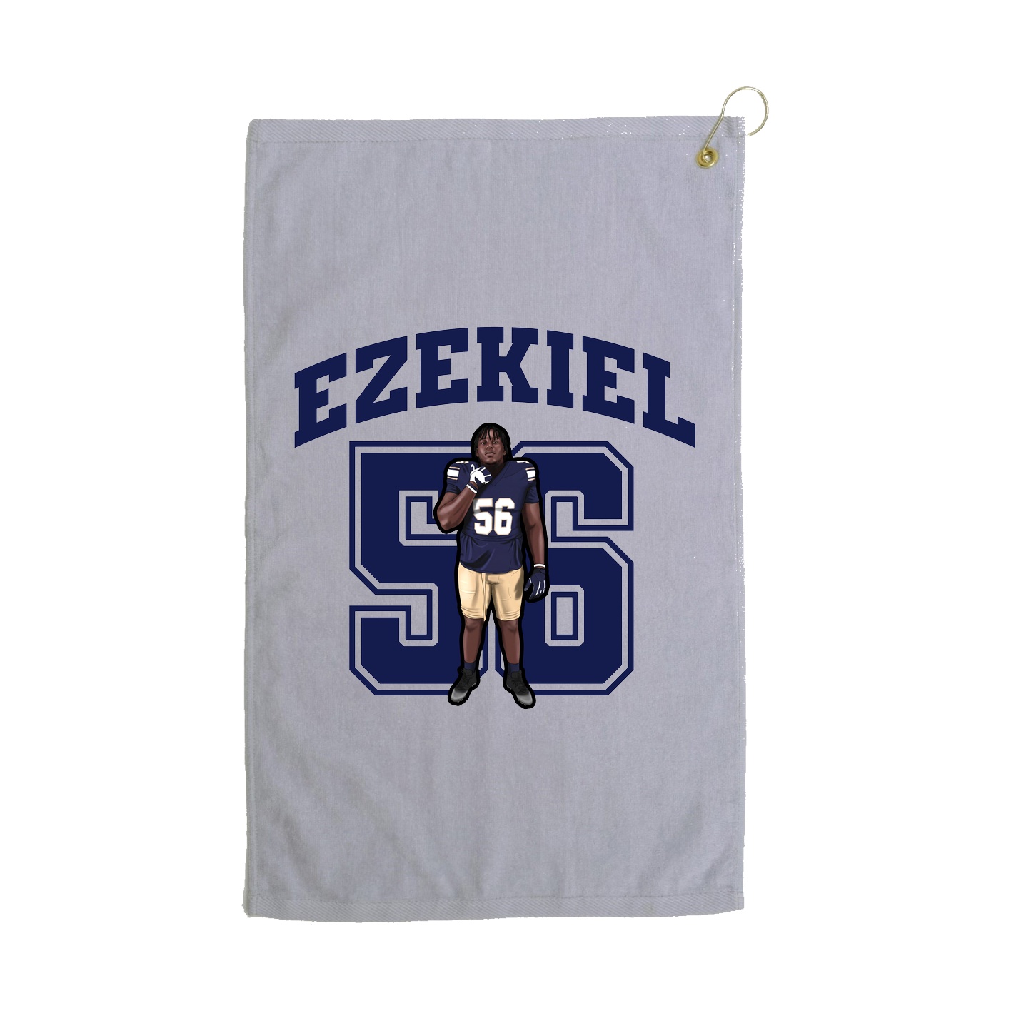 Golf Towel — Number in Grey