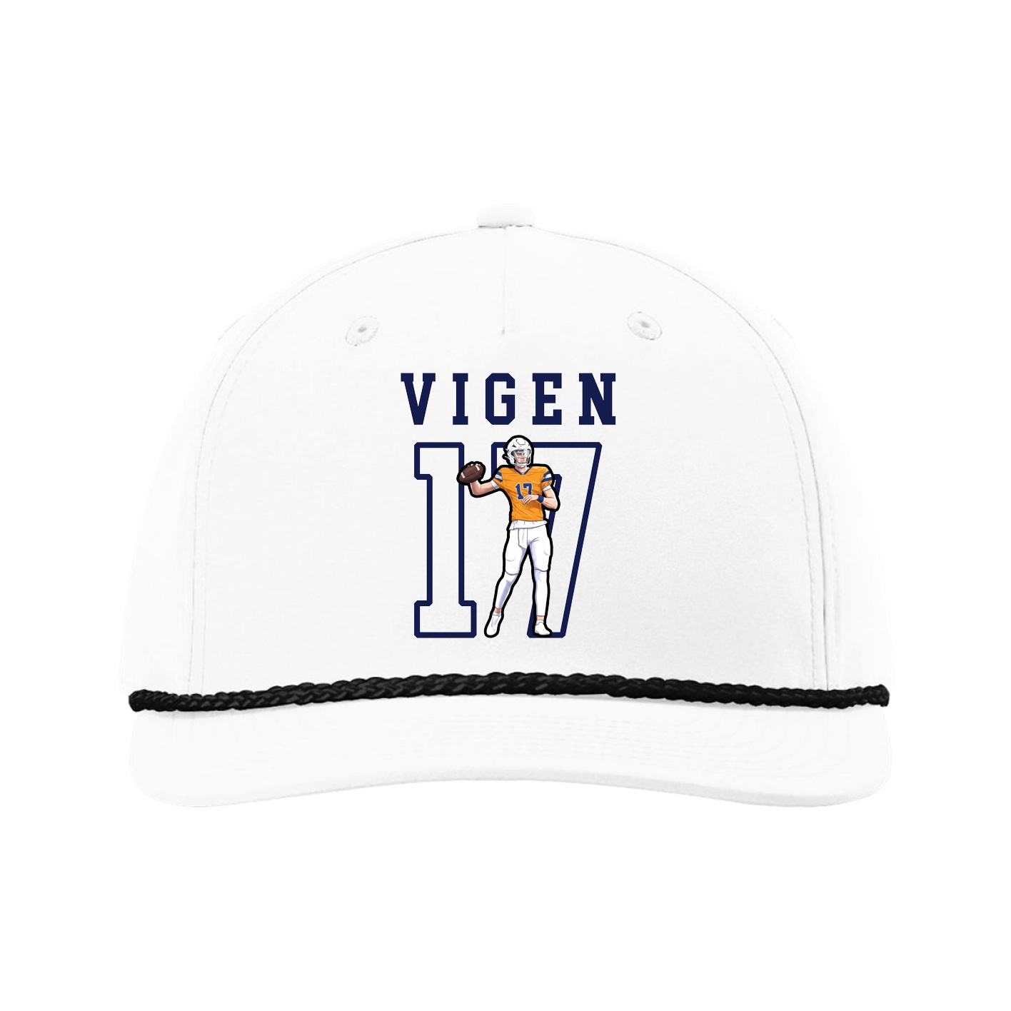 Five-Panel Classic Rope Cap — Shirsey in White