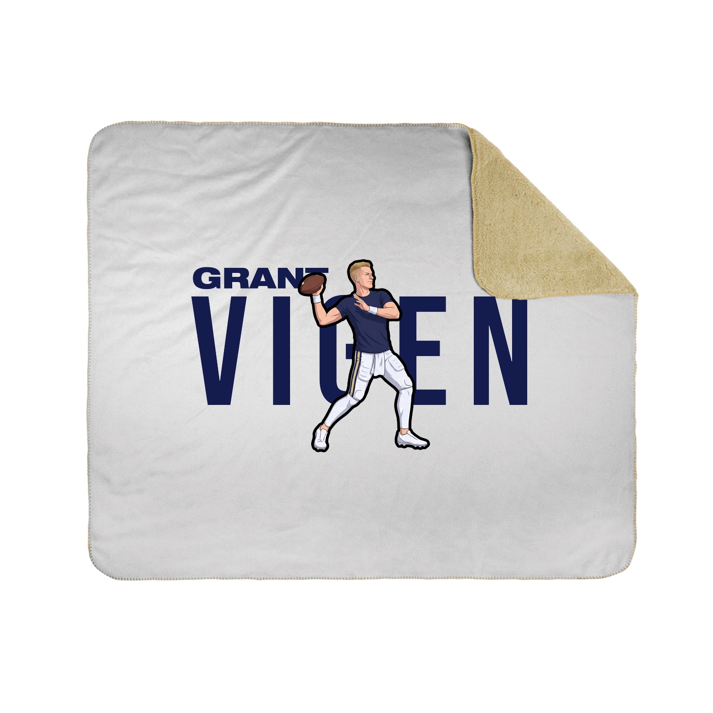 Throw Blanket — Player Name in White