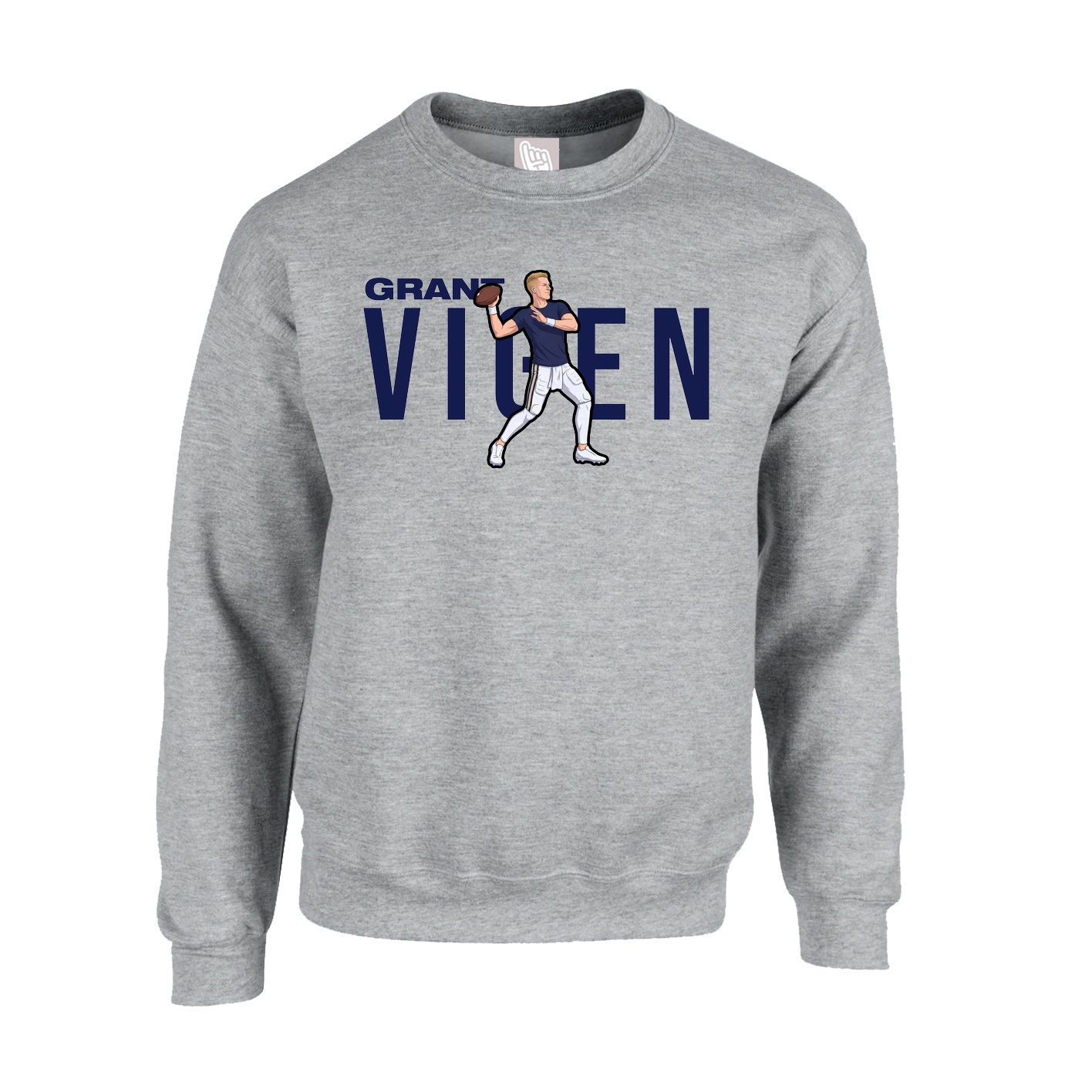 Fleece Crew — Player Name in Grey