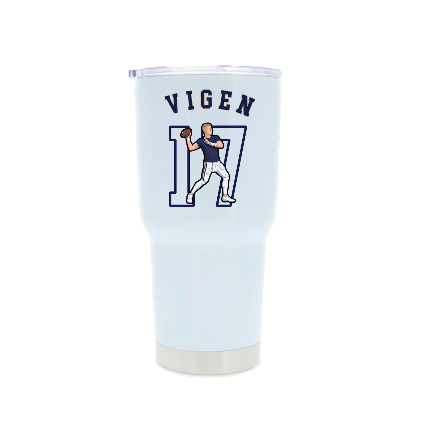 30oz Stainless Steel Tumbler — Shirsey Arch in White