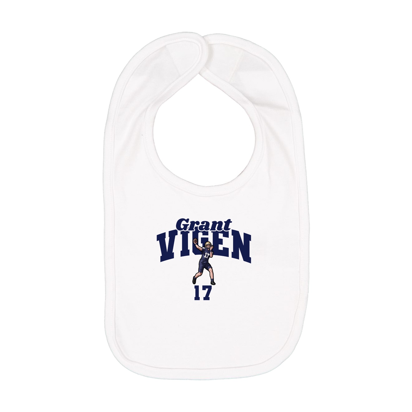 Infant Bib — Signature Arch in White